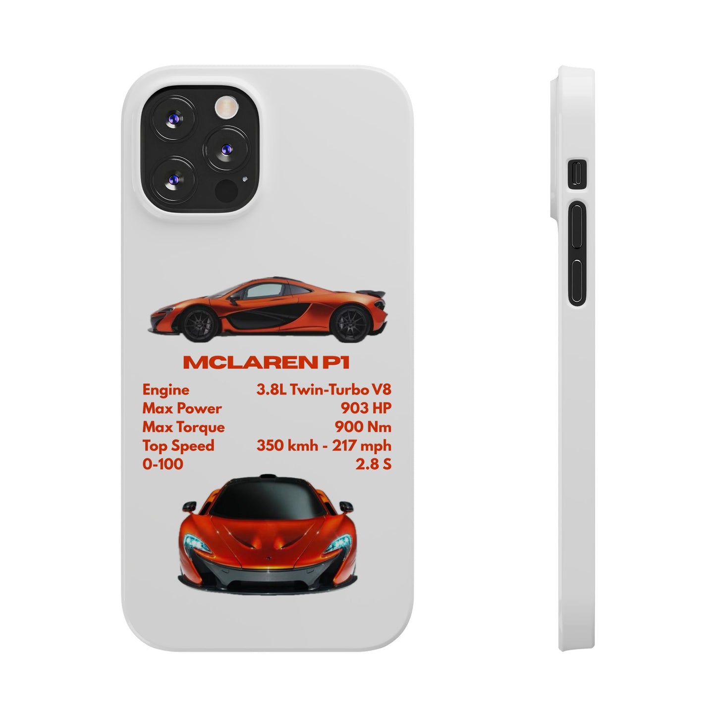 Orange McLaren P1 Phone Case