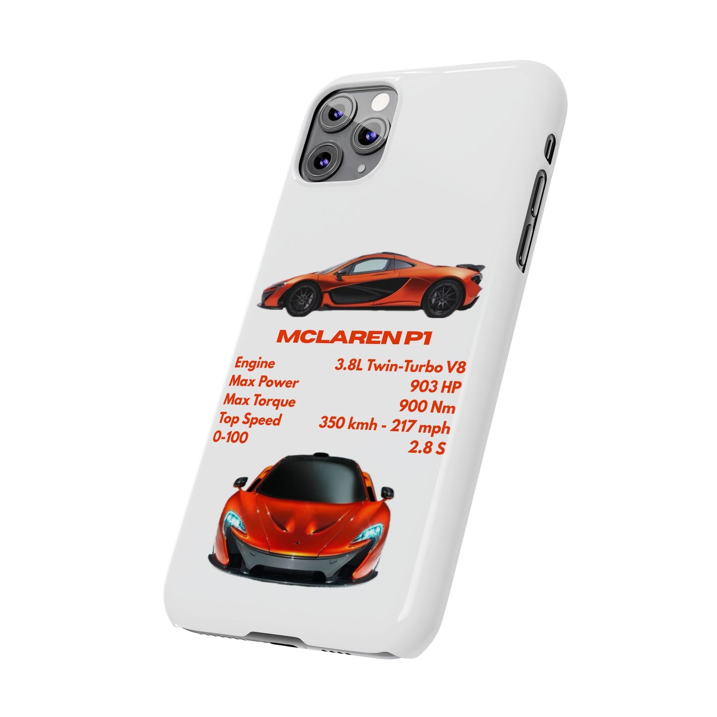 Orange McLaren P1 Phone Case