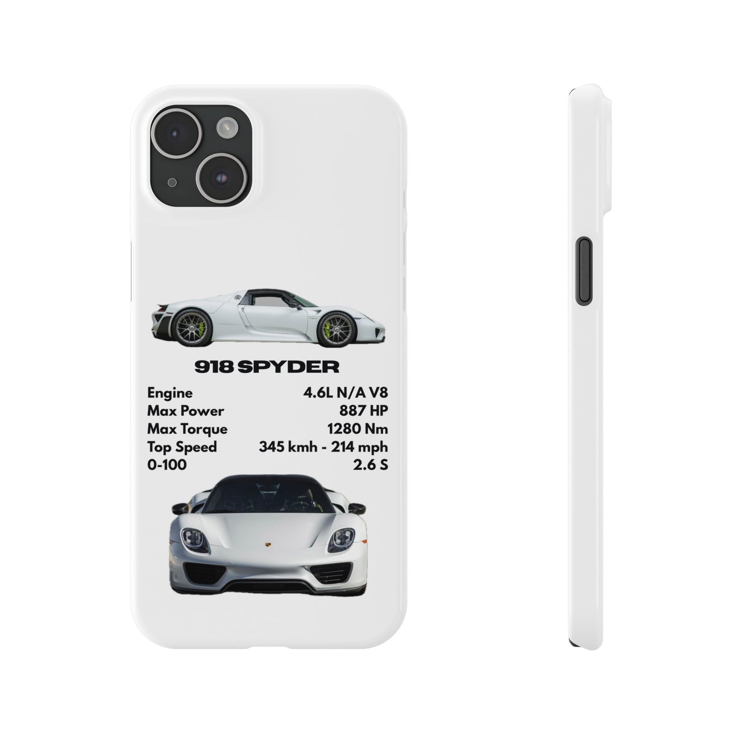 White Porsche 918 Spyder Phone Case