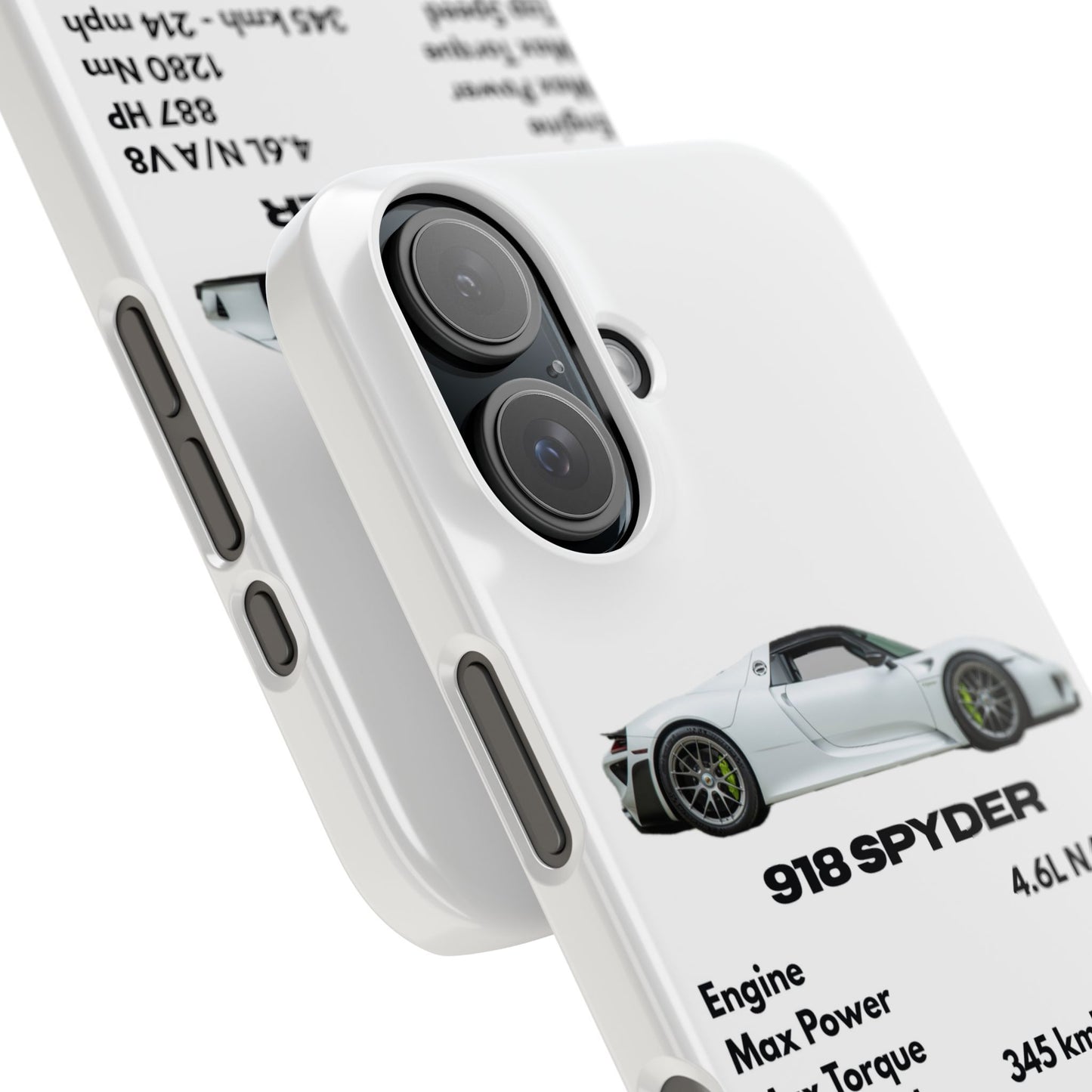 White Porsche 918 Spyder Phone Case