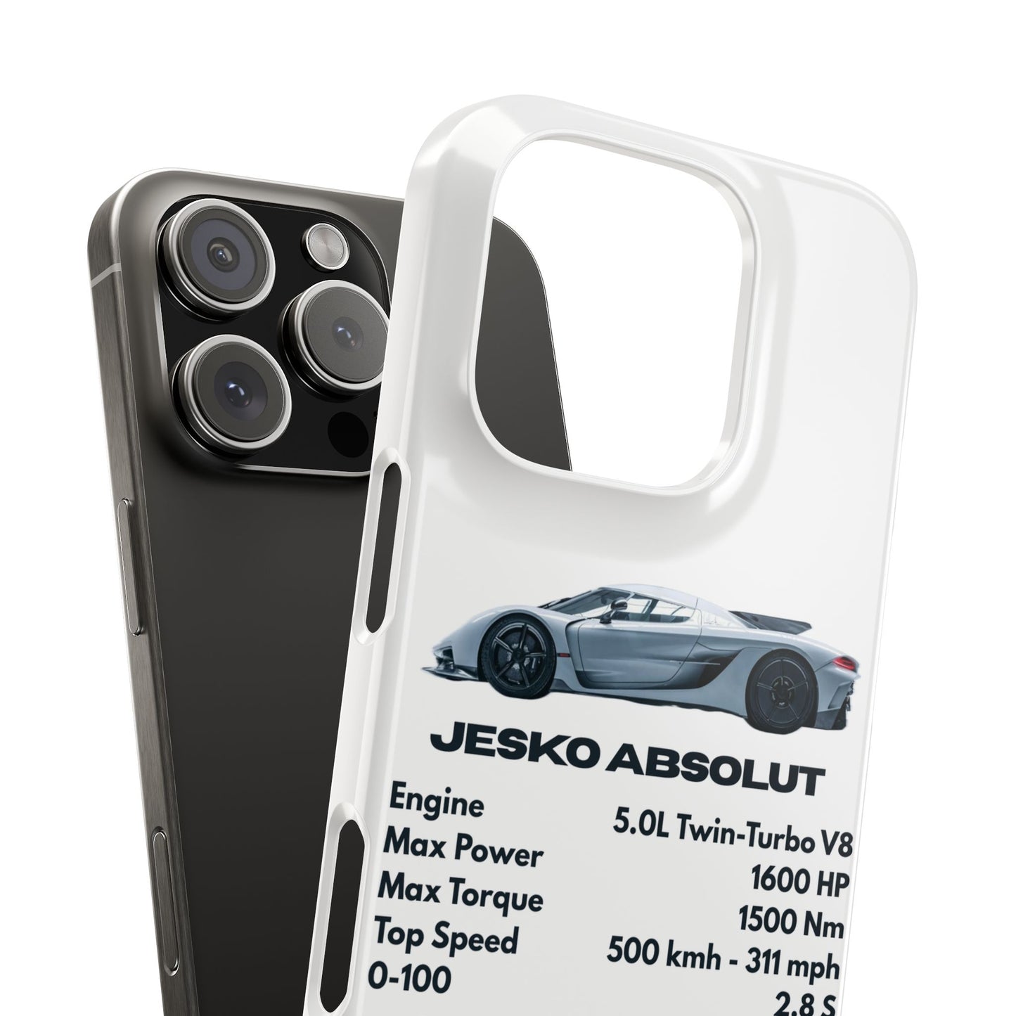White Koenigsegg Jesko Absolut Phone Case