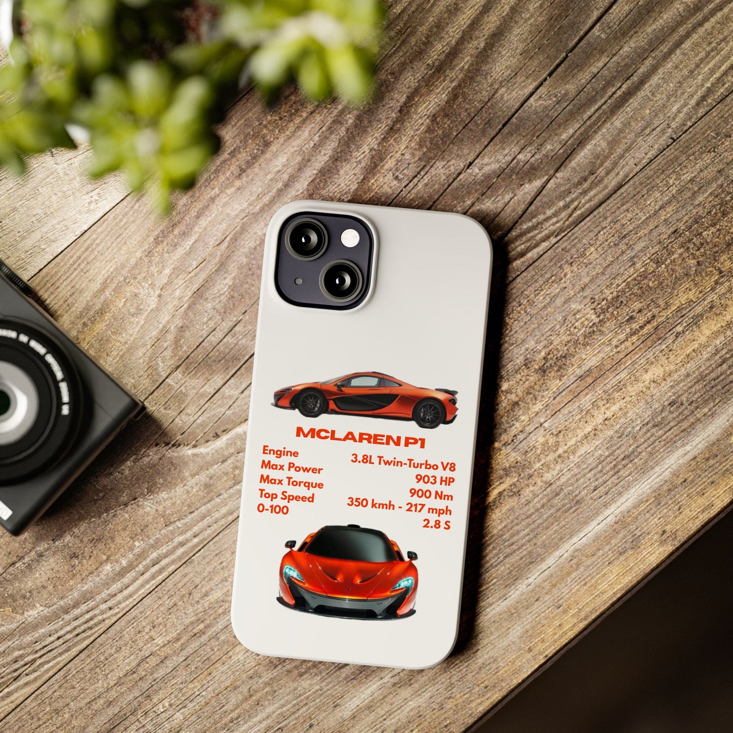Orange McLaren P1 Phone Case