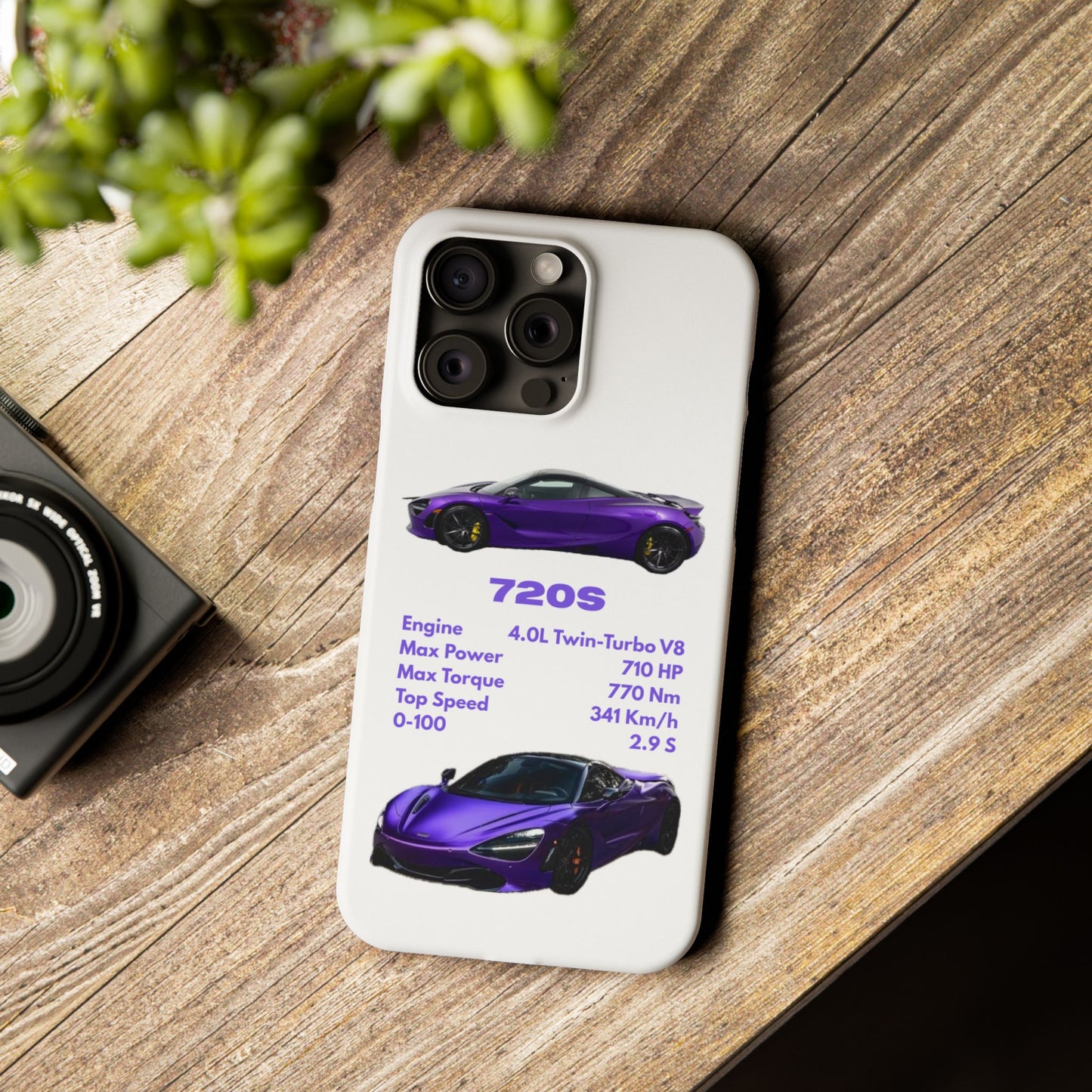 Purple McLaren 720S Phone Case