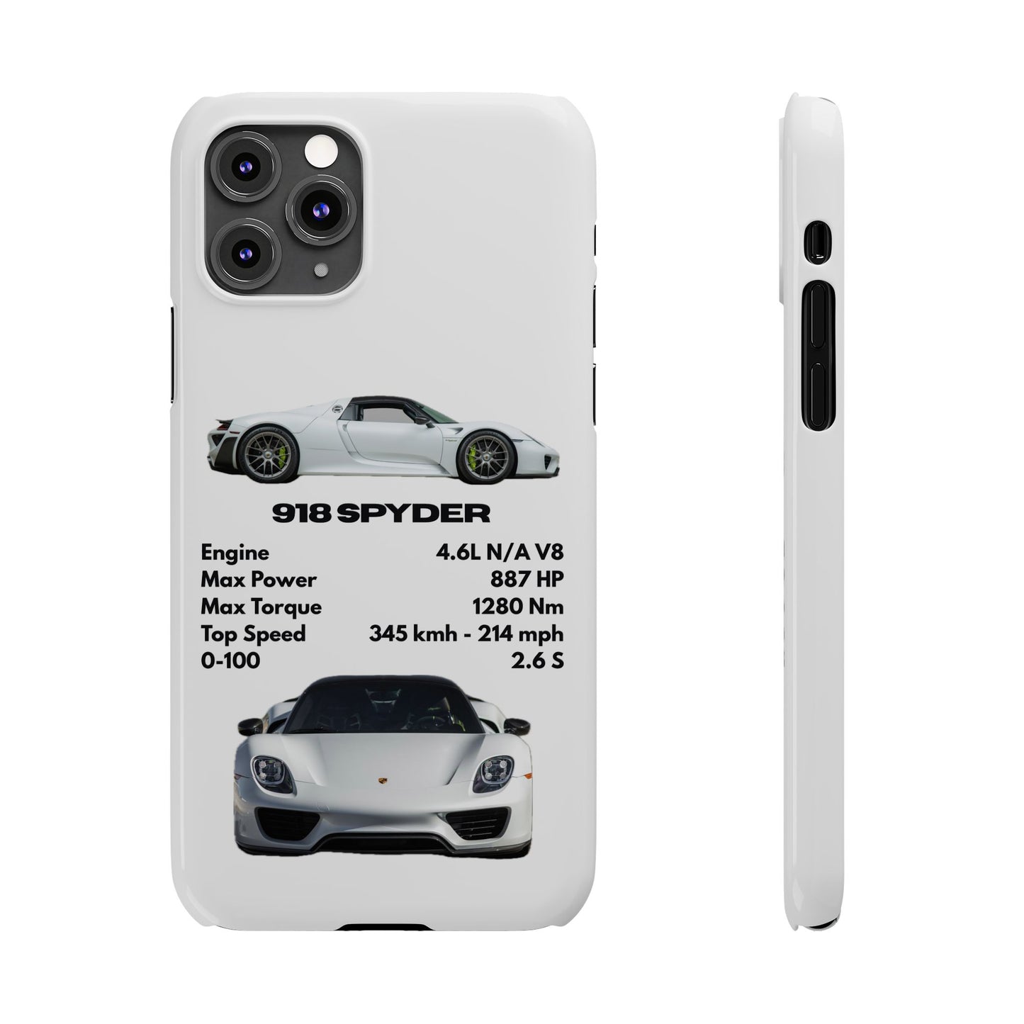 White Porsche 918 Spyder Phone Case