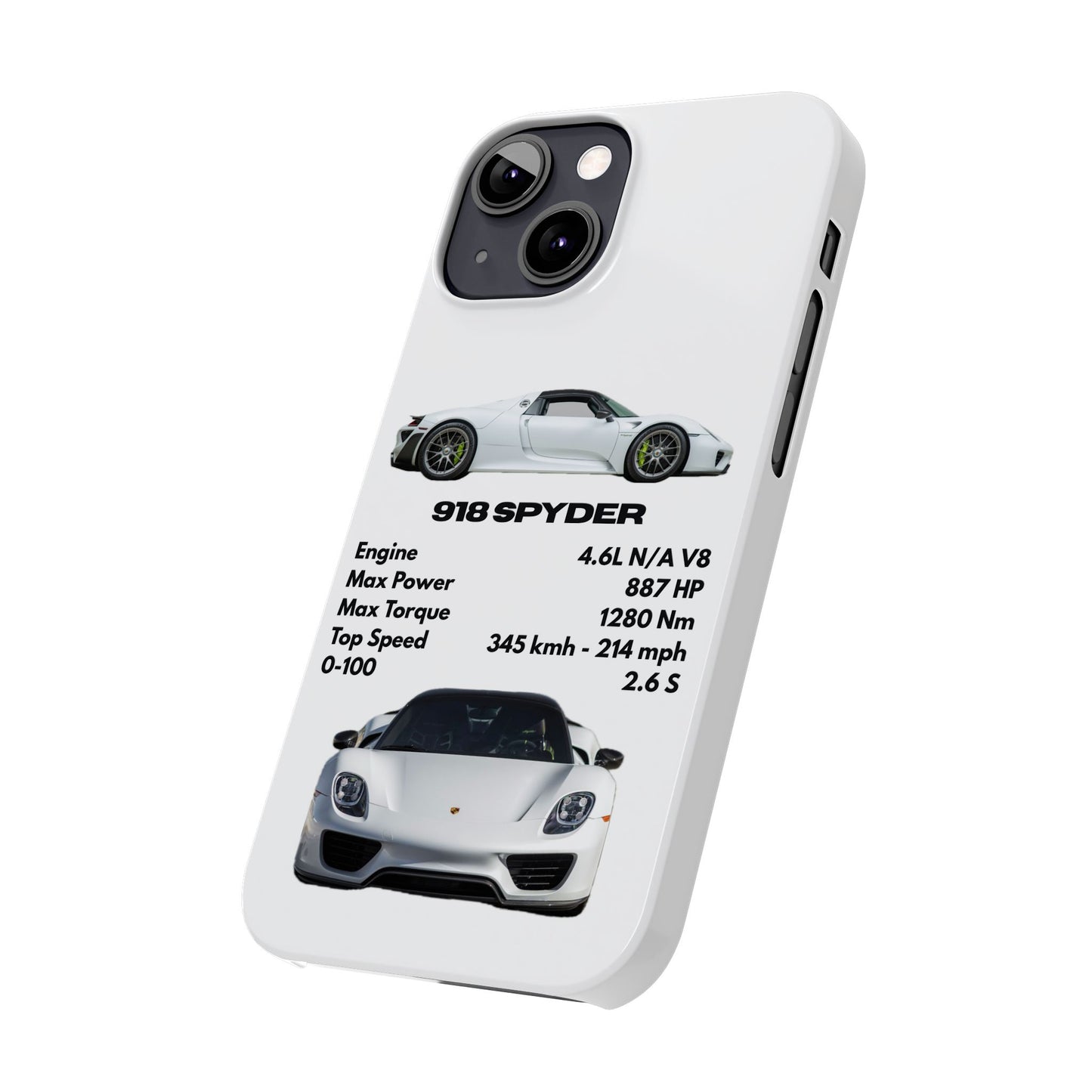 White Porsche 918 Spyder Phone Case