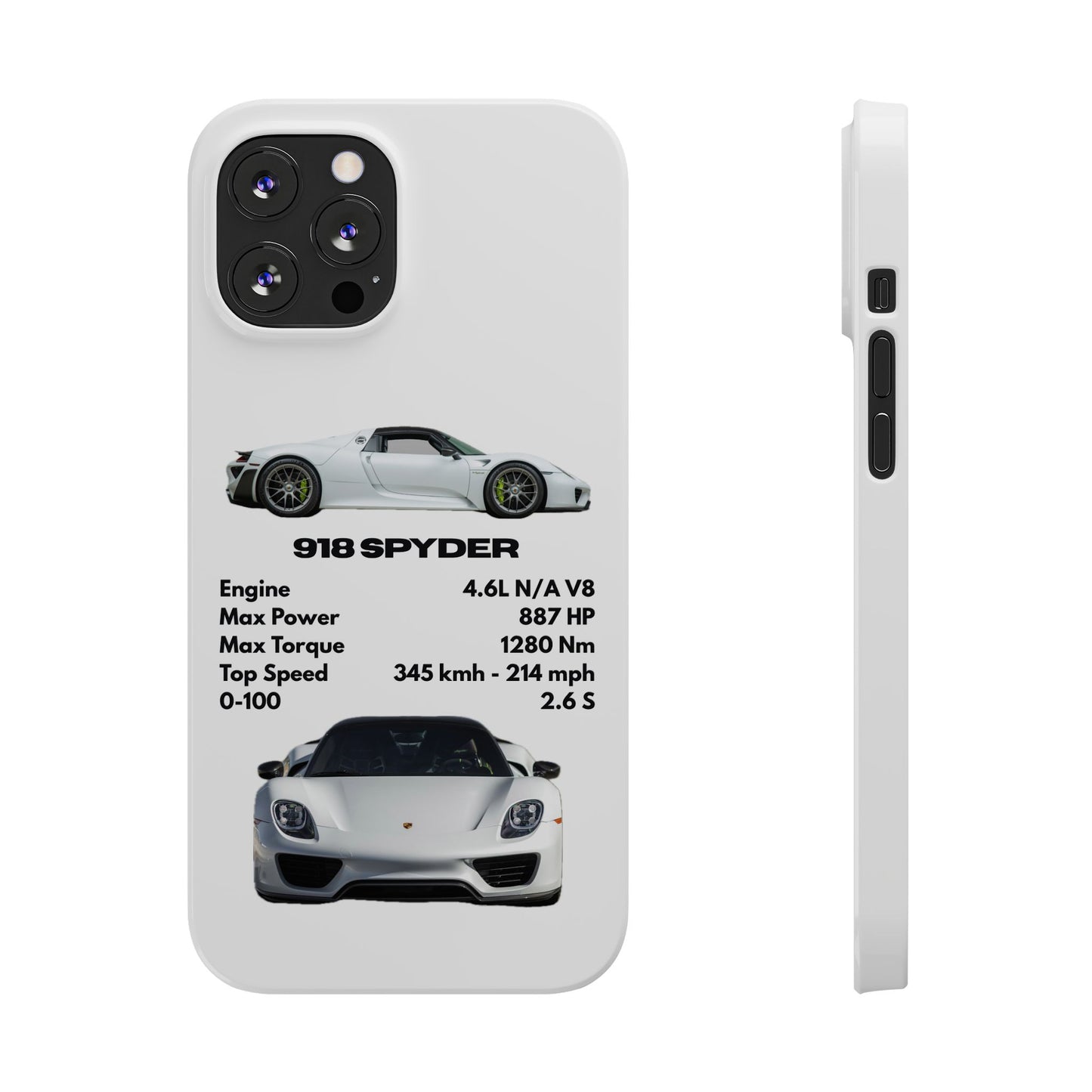 White Porsche 918 Spyder Phone Case