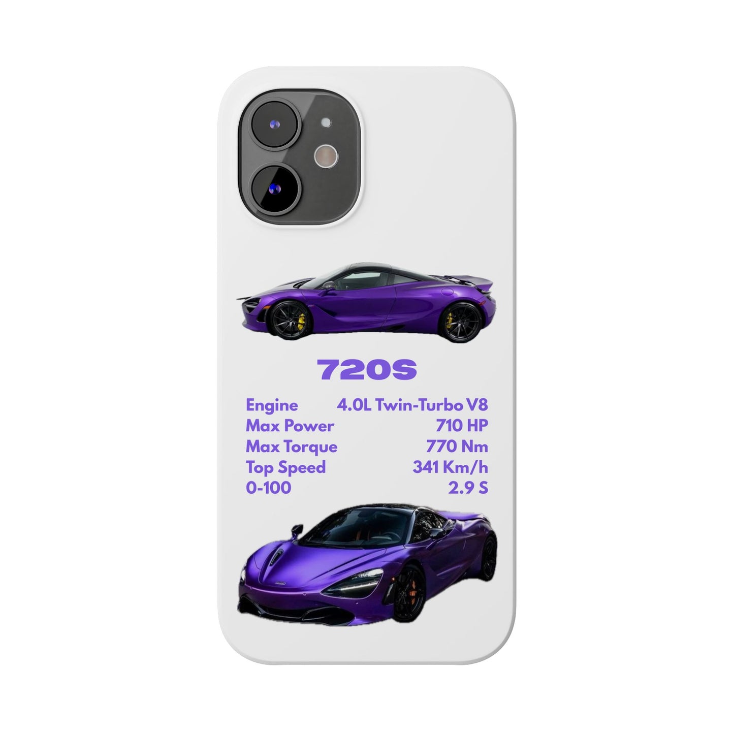 Purple McLaren 720S Phone Case