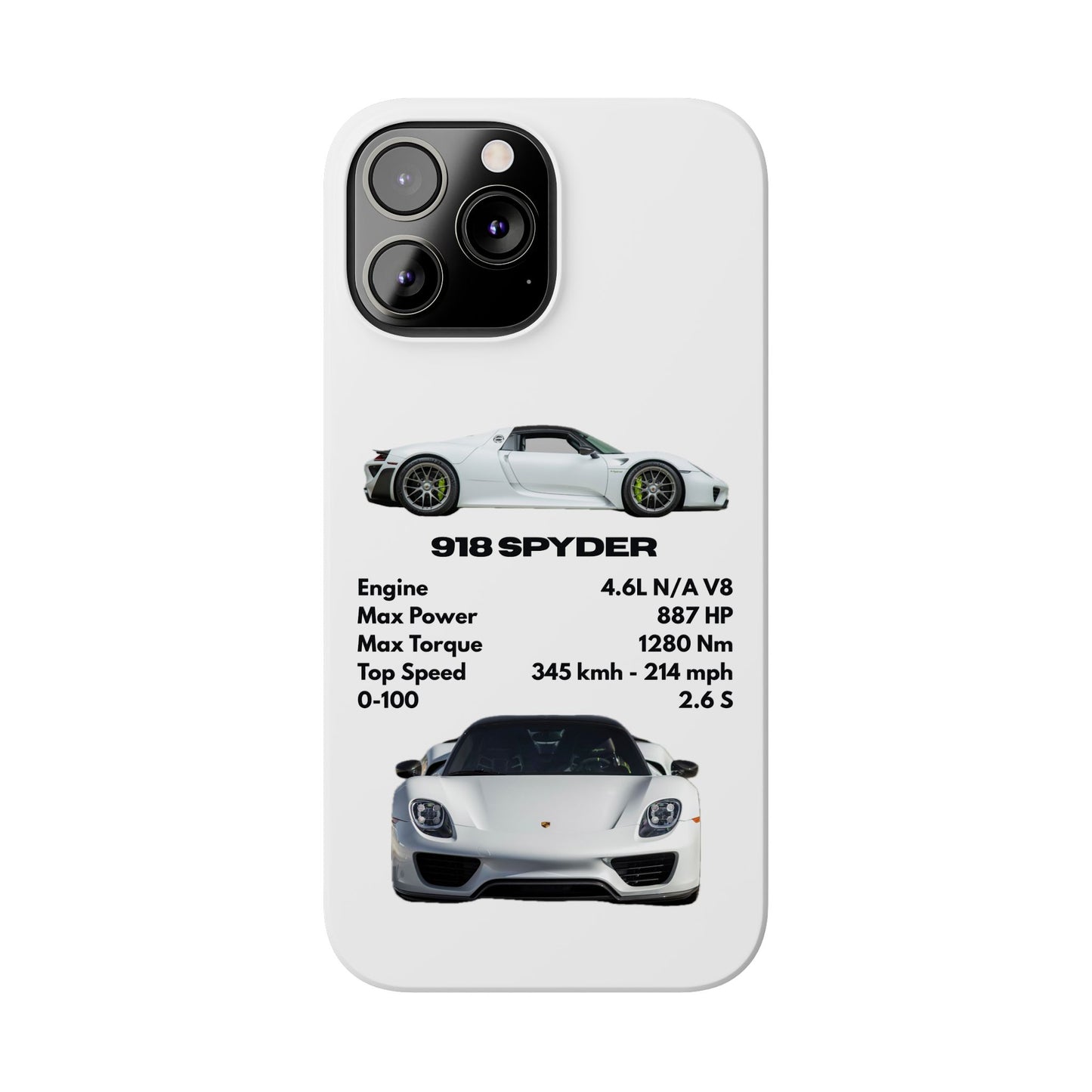 White Porsche 918 Spyder Phone Case