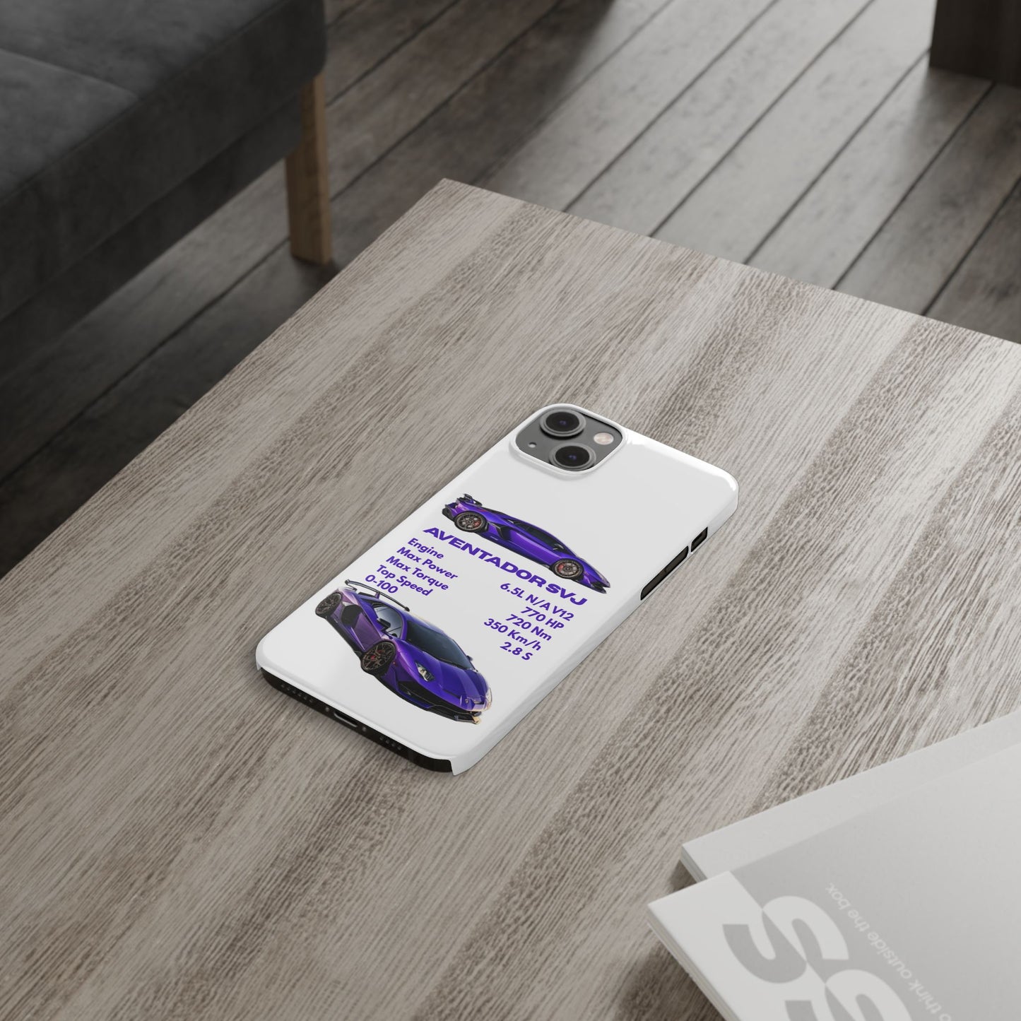 Purple Lamborghini Aventador SVJ Phone Case