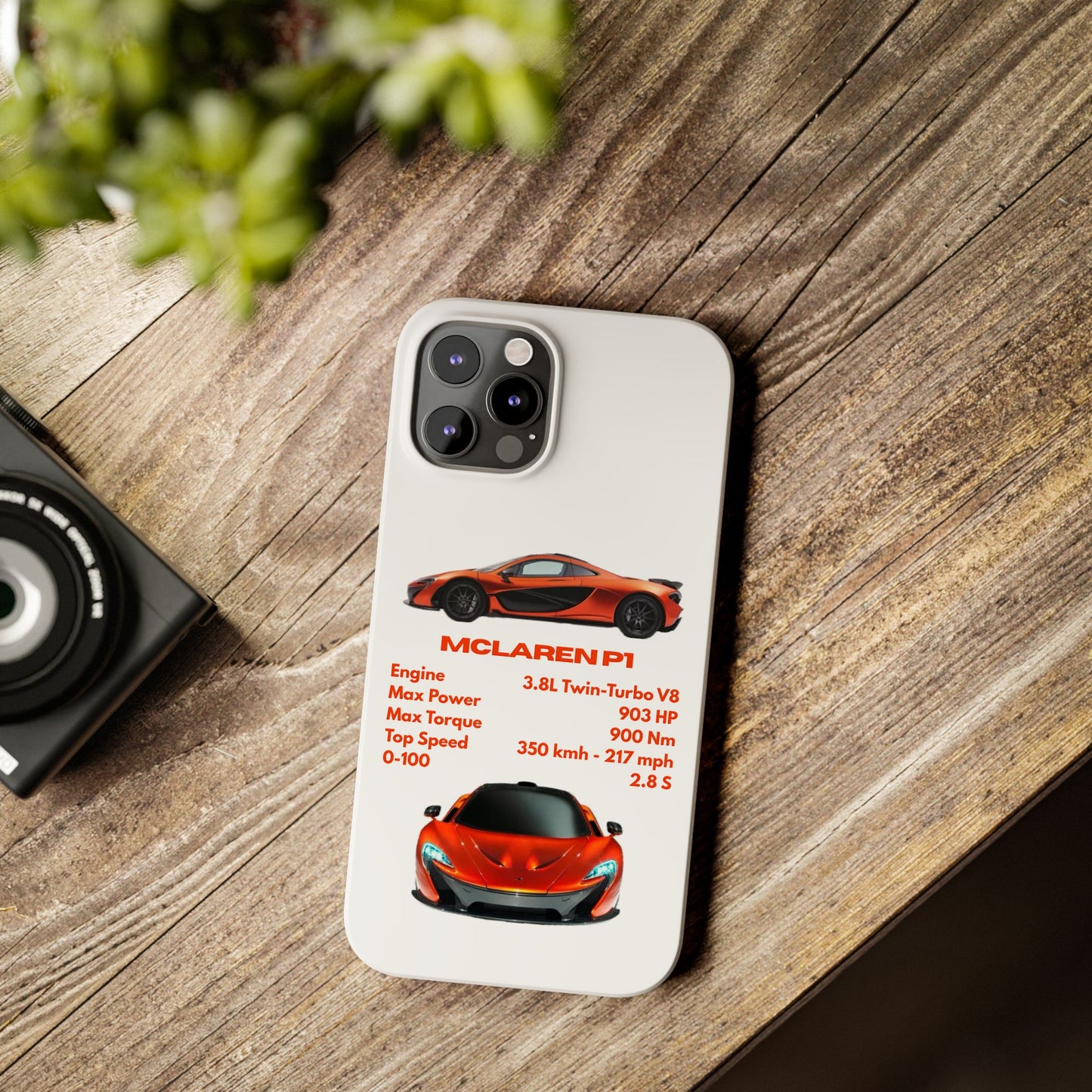 Orange McLaren P1 Phone Case