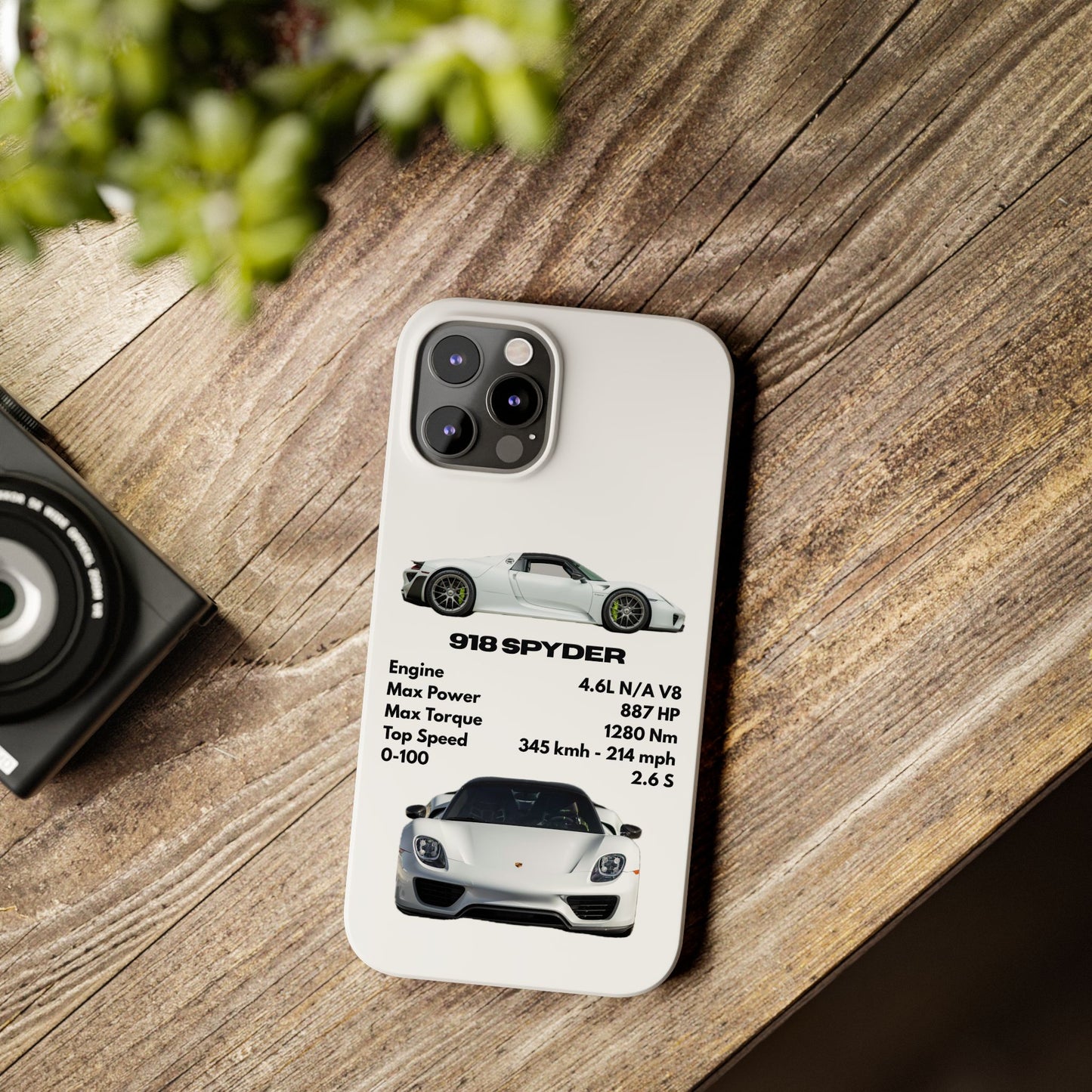 White Porsche 918 Spyder Phone Case