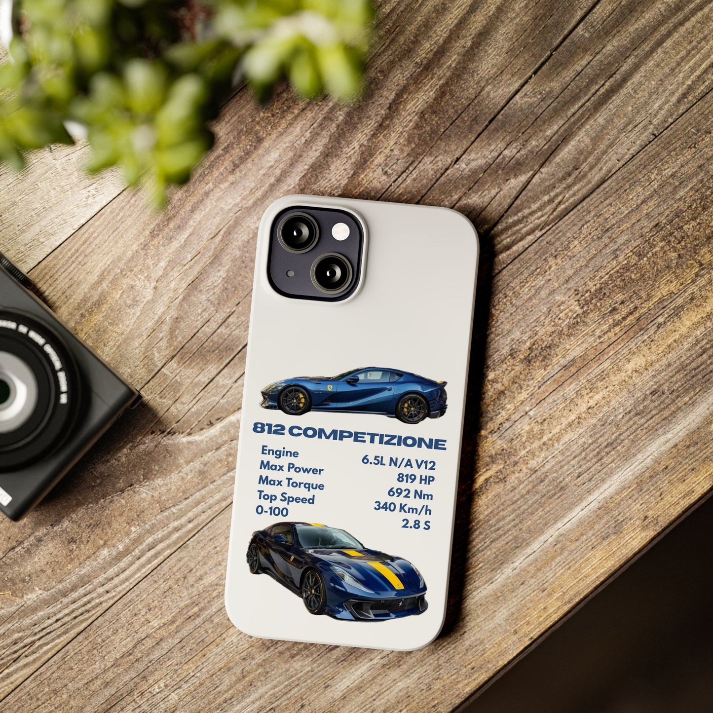 Blue Ferrari 812 Competizione Phone Case