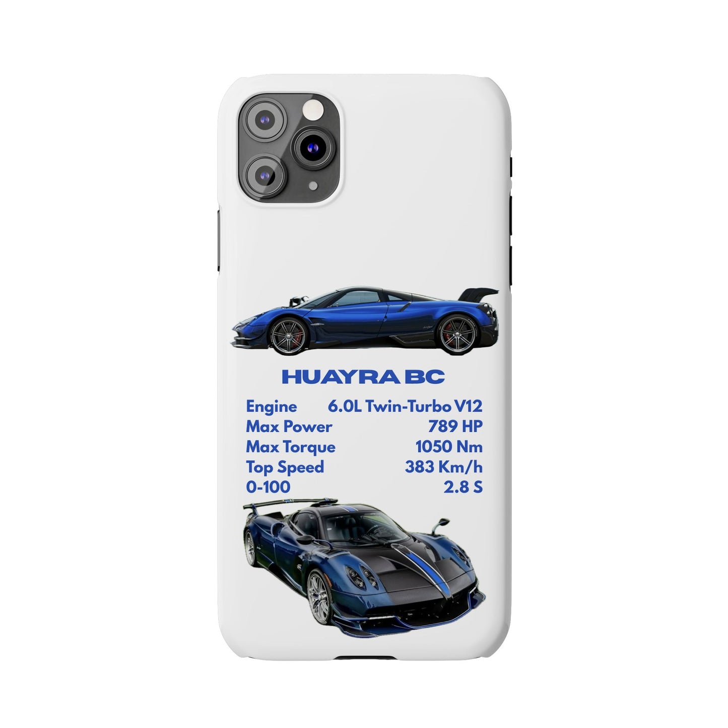 Blue Pagani Huayra BC Phone Case