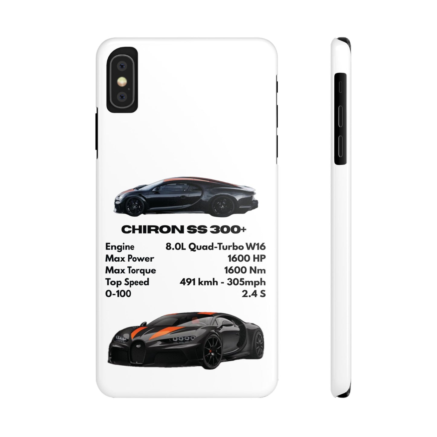 Black Bugatti Chiron Super Sport 300+ Phone Case