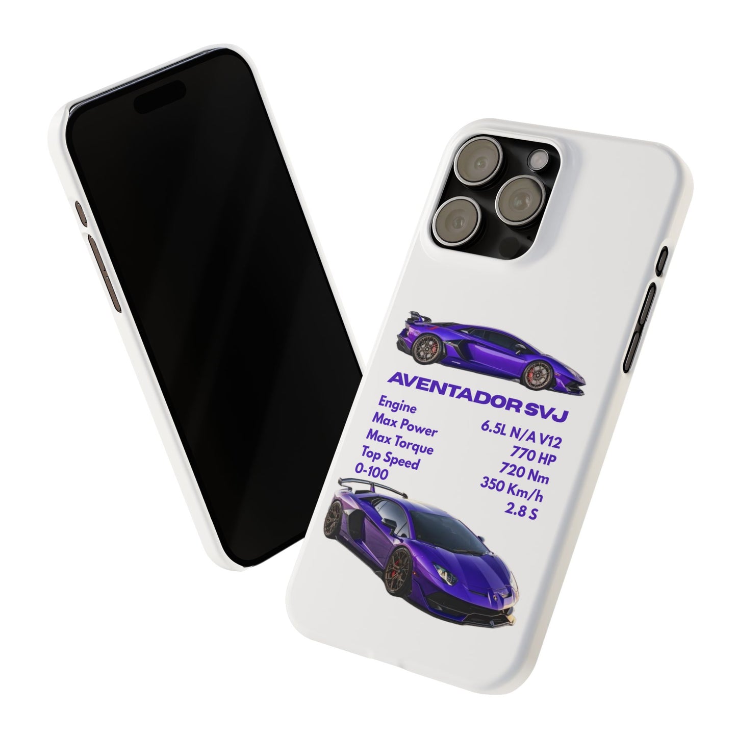 Purple Lamborghini Aventador SVJ Phone Case