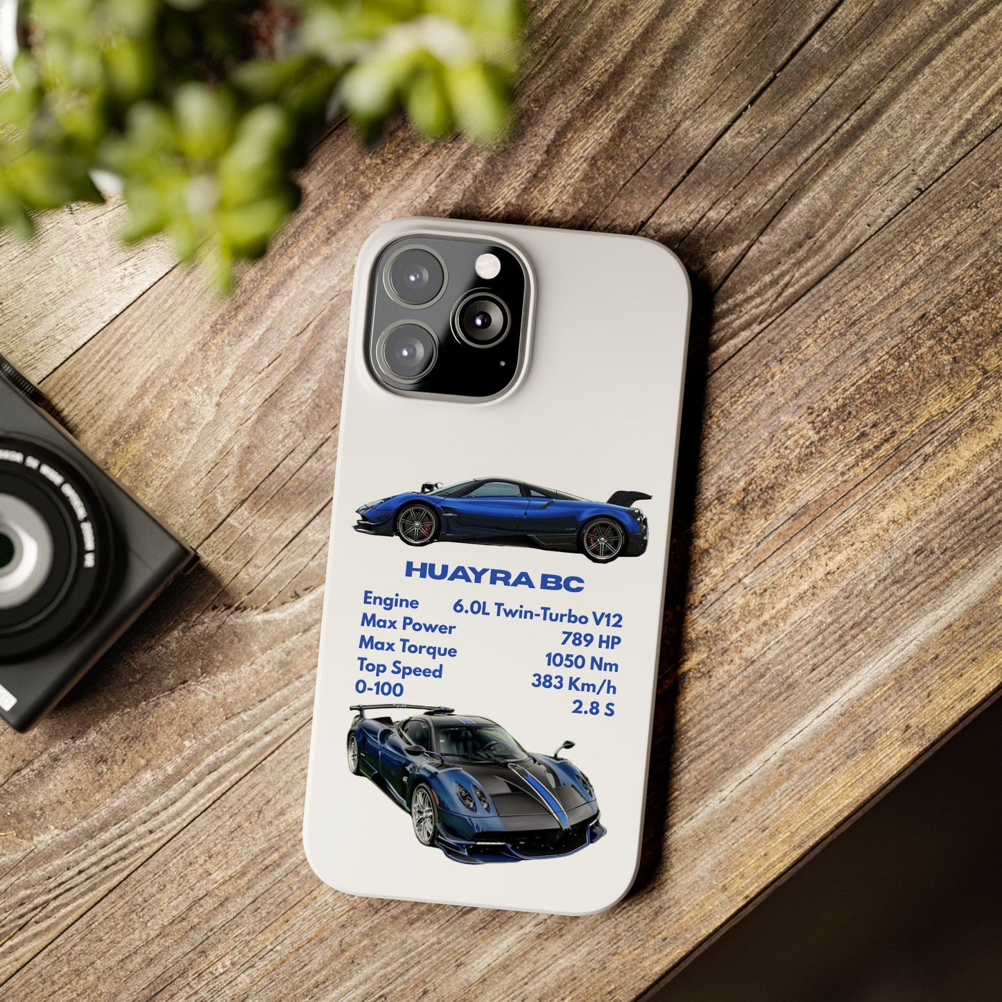 Blue Pagani Huayra BC Phone Case