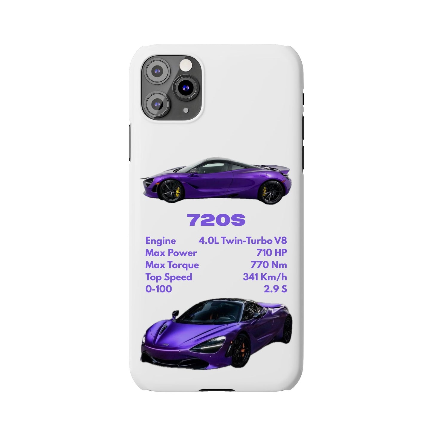 Purple McLaren 720S Phone Case