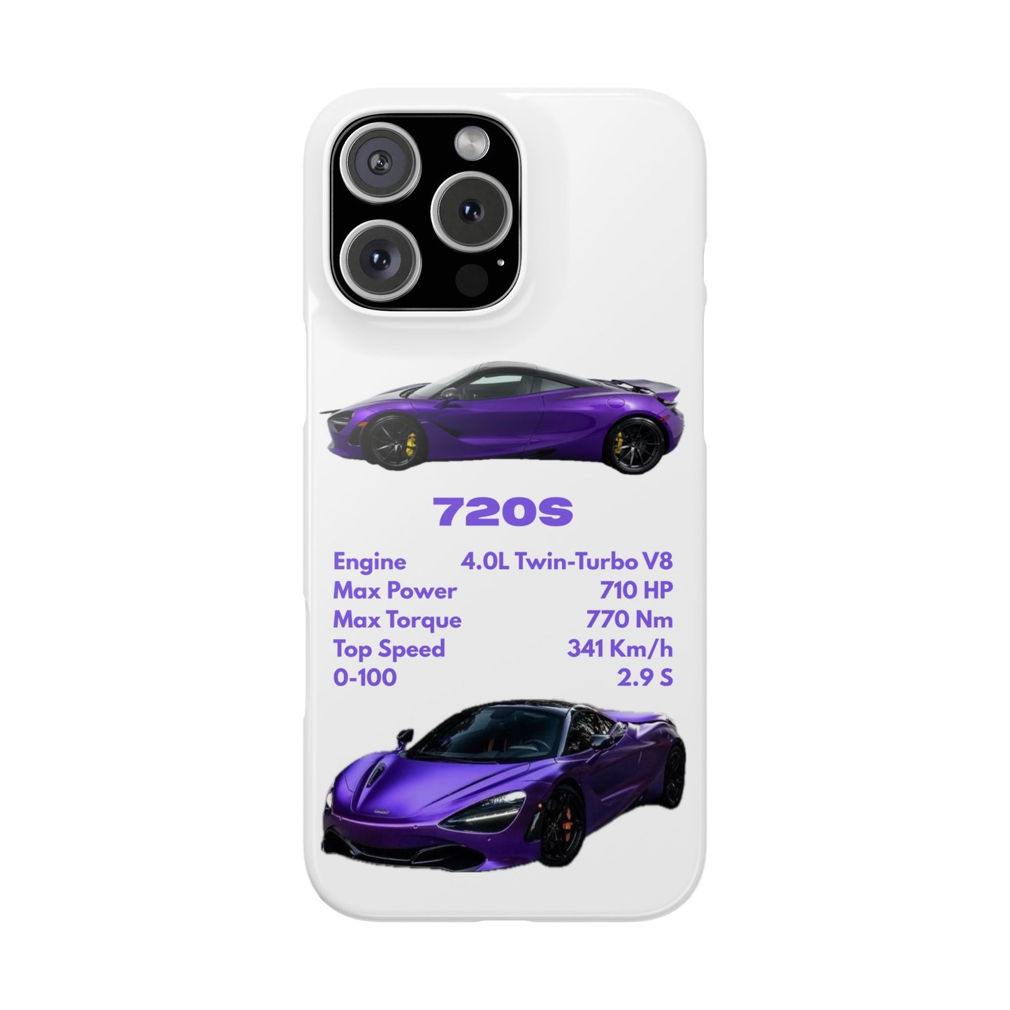 Purple McLaren 720S Phone Case