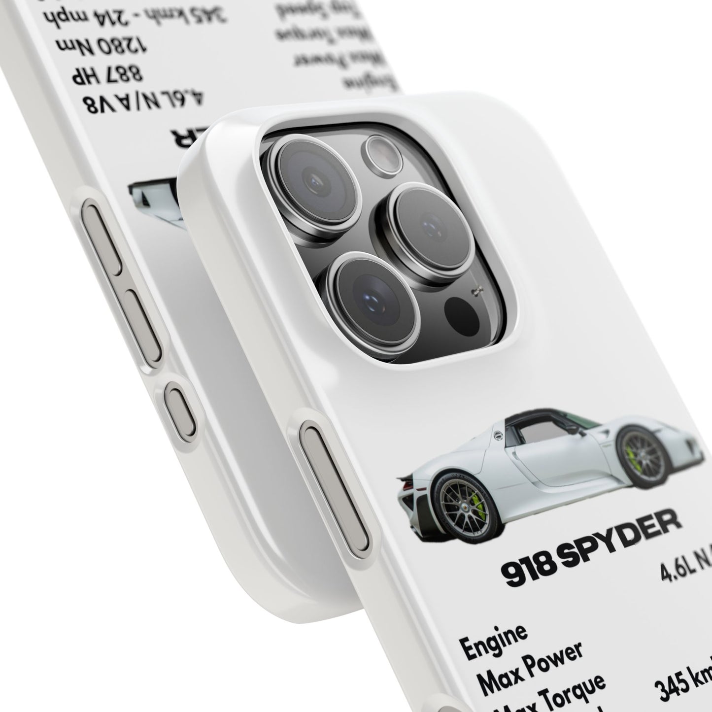 White Porsche 918 Spyder Phone Case