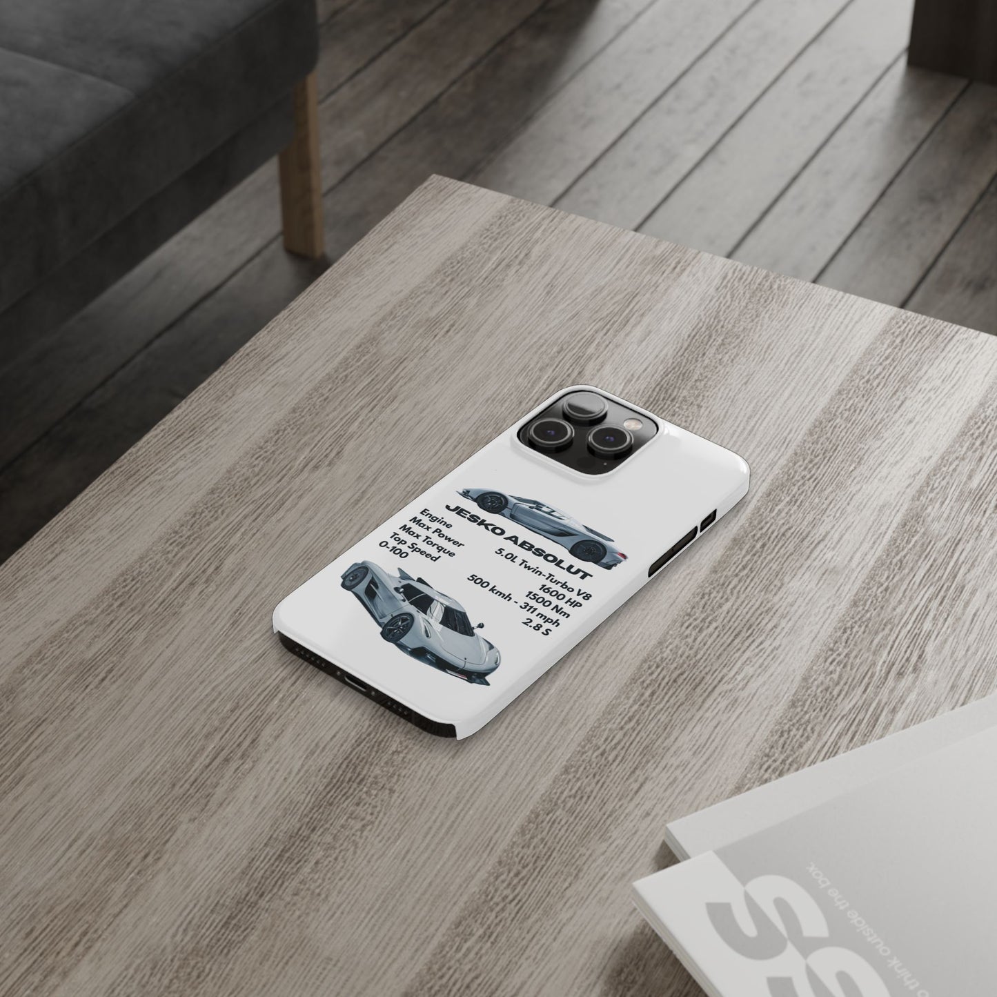 White Koenigsegg Jesko Absolut Phone Case
