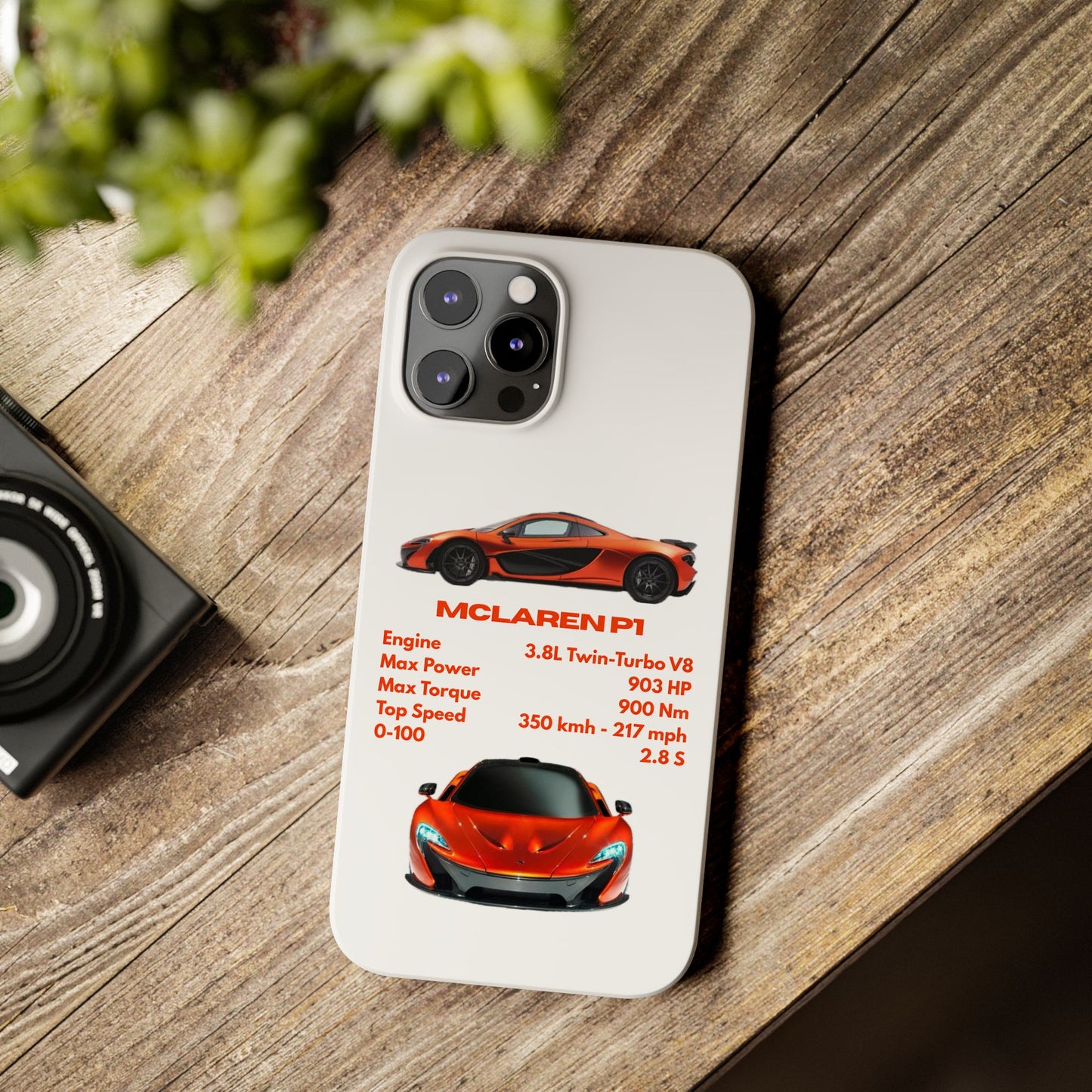 Orange McLaren P1 Phone Case