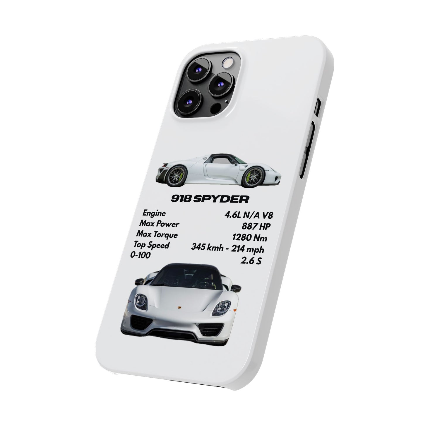 White Porsche 918 Spyder Phone Case