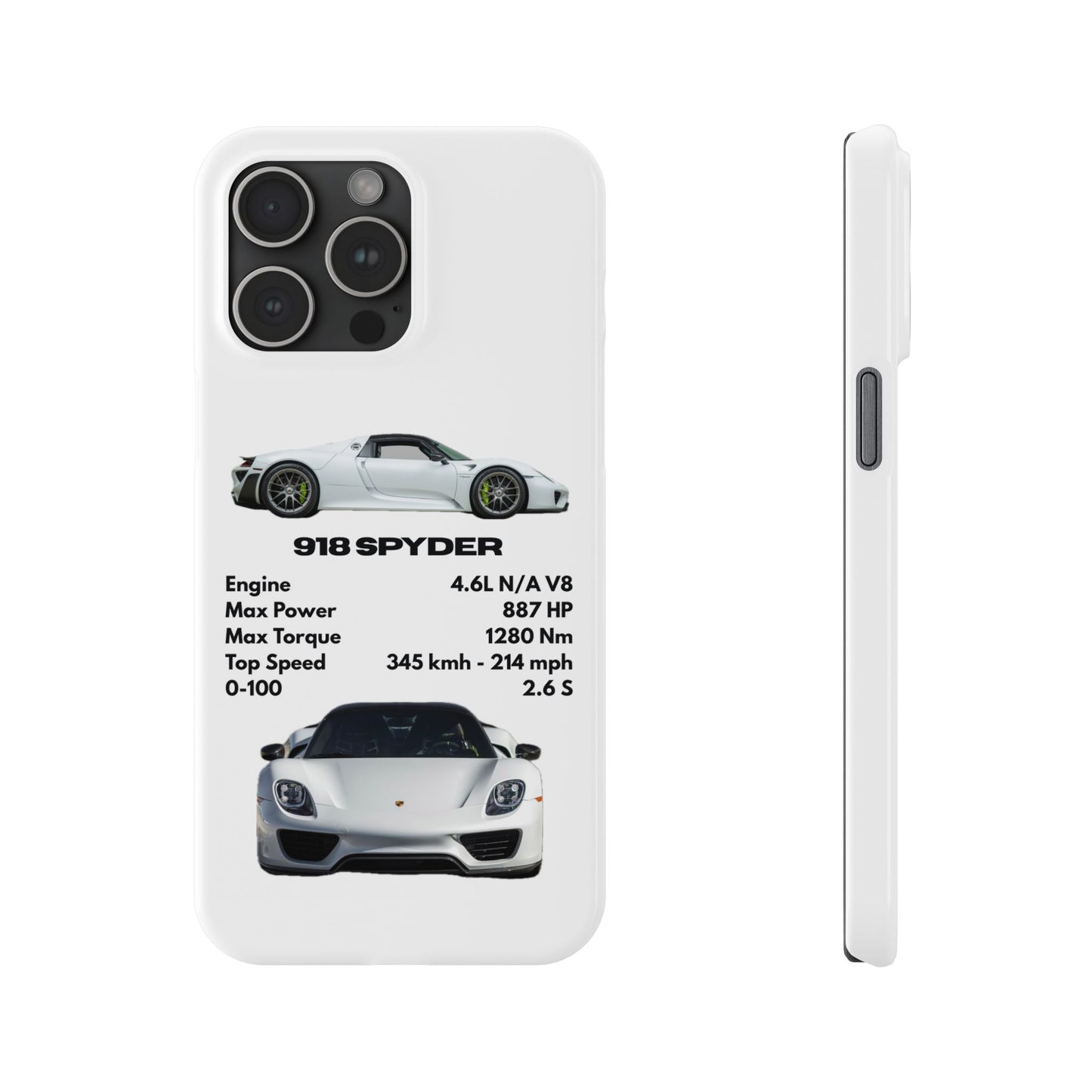White Porsche 918 Spyder Phone Case