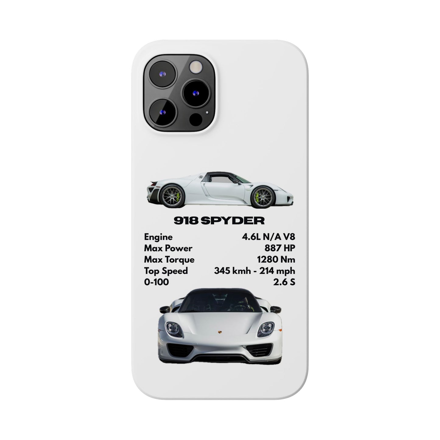 White Porsche 918 Spyder Phone Case