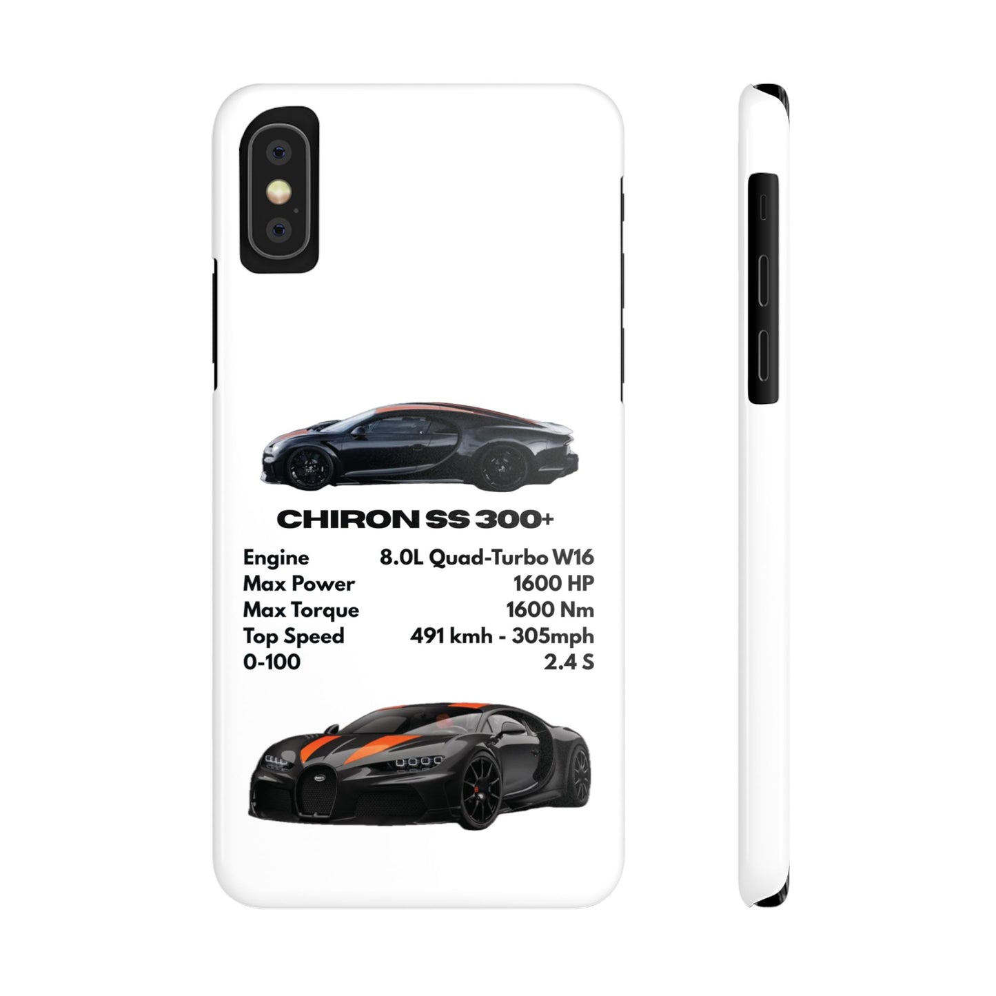 Black Bugatti Chiron Super Sport 300+ Phone Case