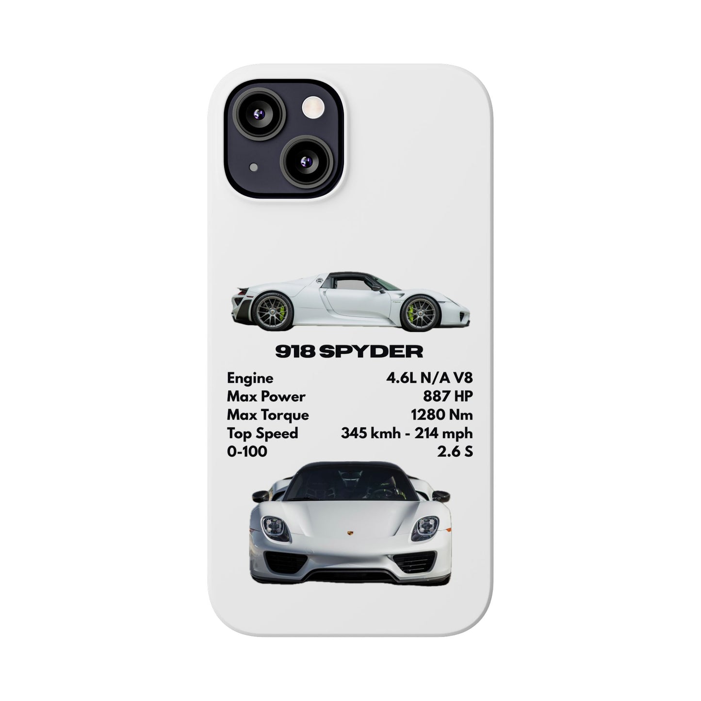 White Porsche 918 Spyder Phone Case