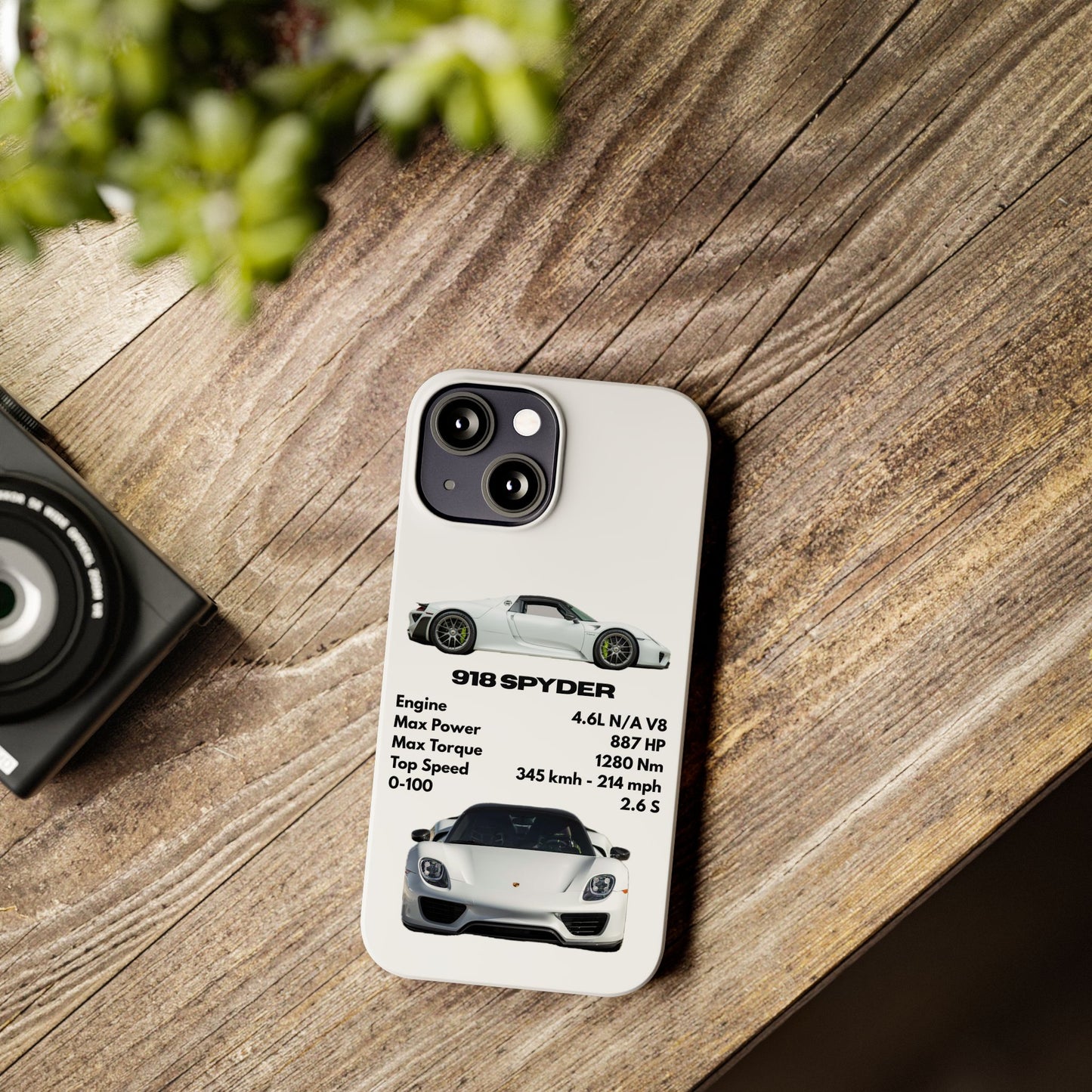 White Porsche 918 Spyder Phone Case