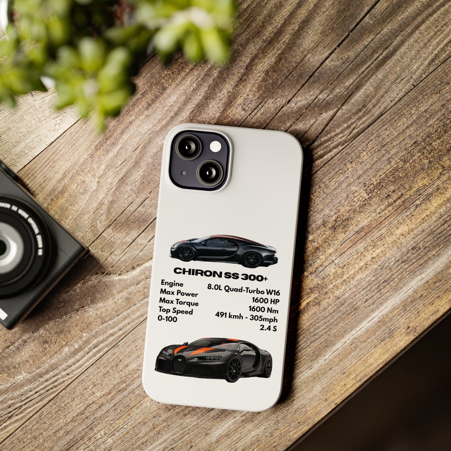 Black Bugatti Chiron Super Sport 300+ Phone Case