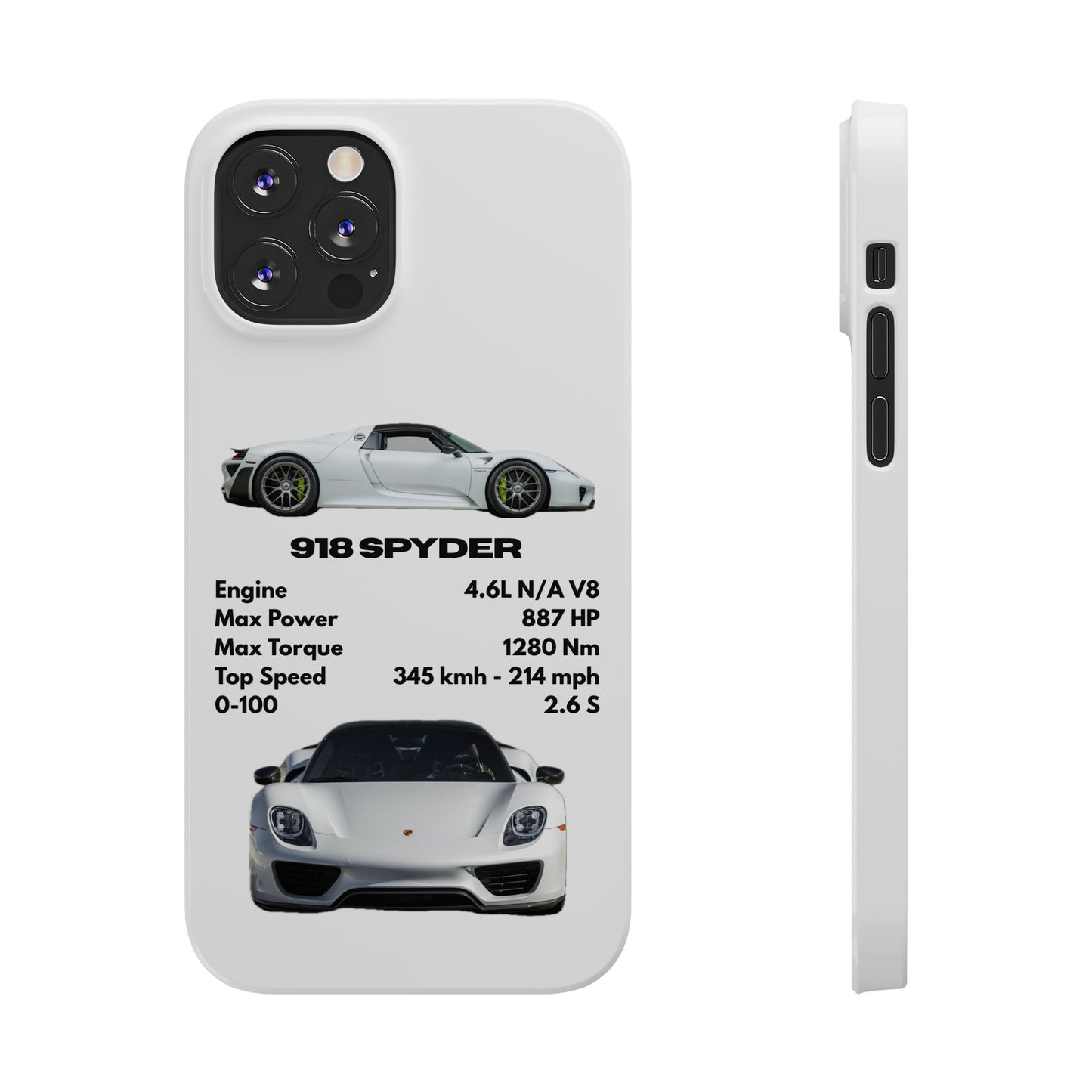 White Porsche 918 Spyder Phone Case