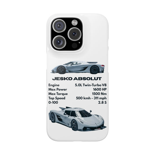 White Koenigsegg Jesko Absolut Phone Case
