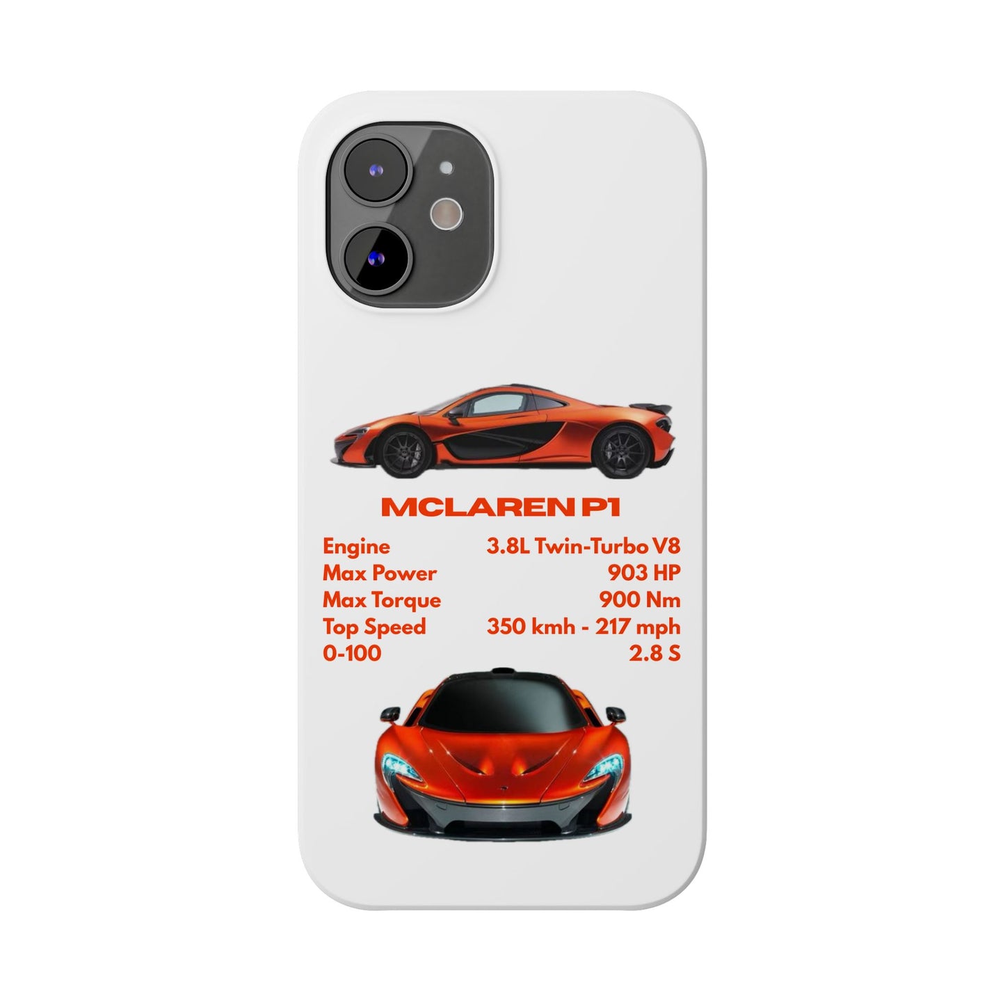 Orange McLaren P1 Phone Case