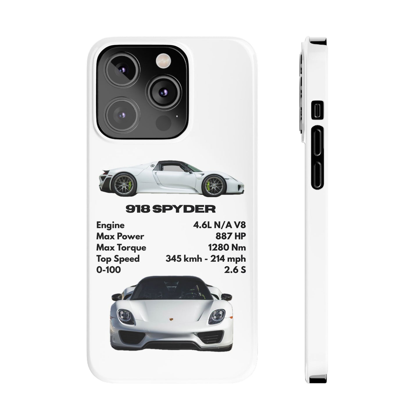 White Porsche 918 Spyder Phone Case