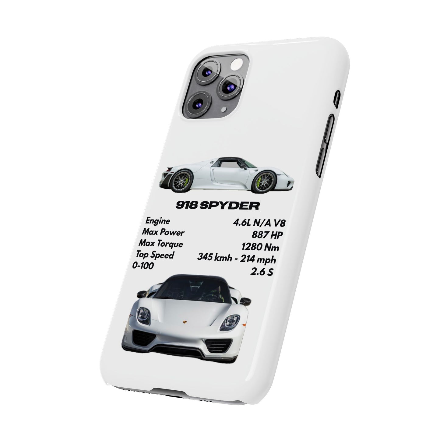 White Porsche 918 Spyder Phone Case