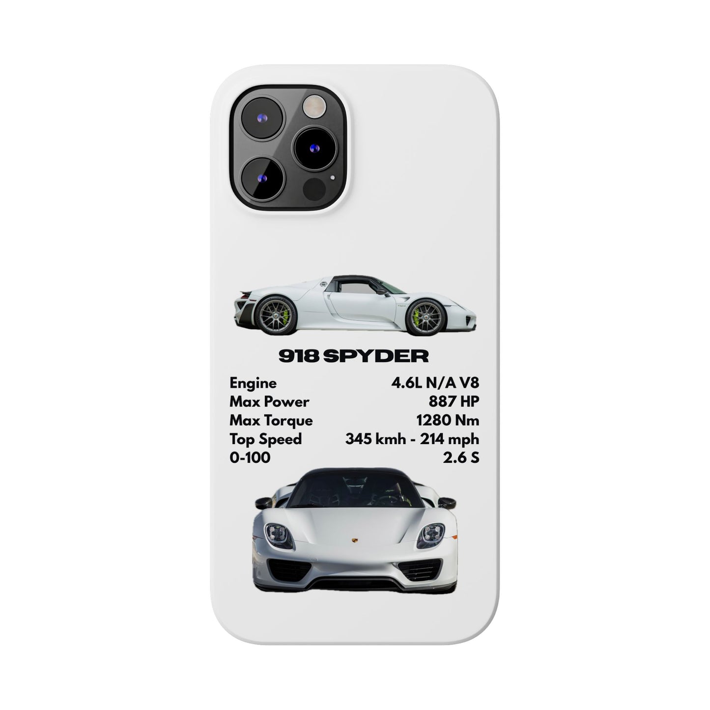 White Porsche 918 Spyder Phone Case