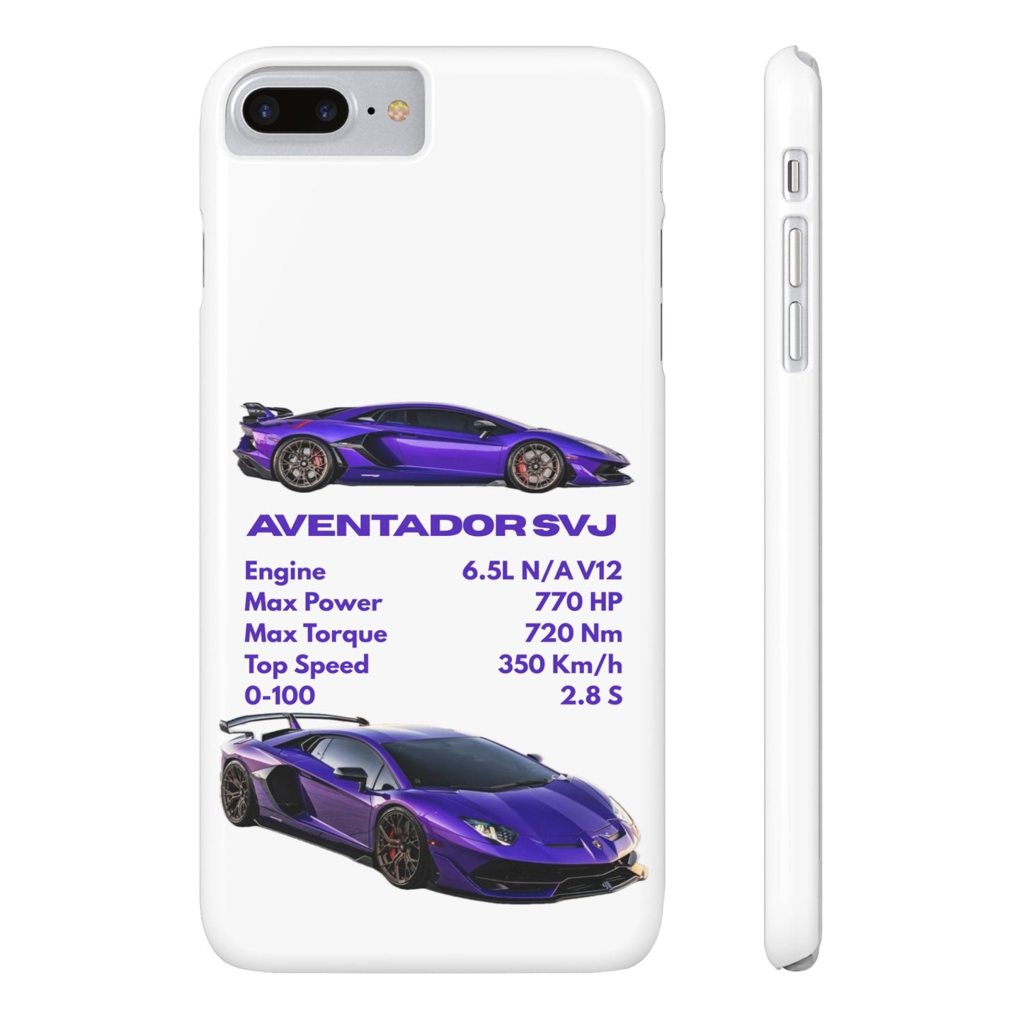 Purple Lamborghini Aventador SVJ Phone Case