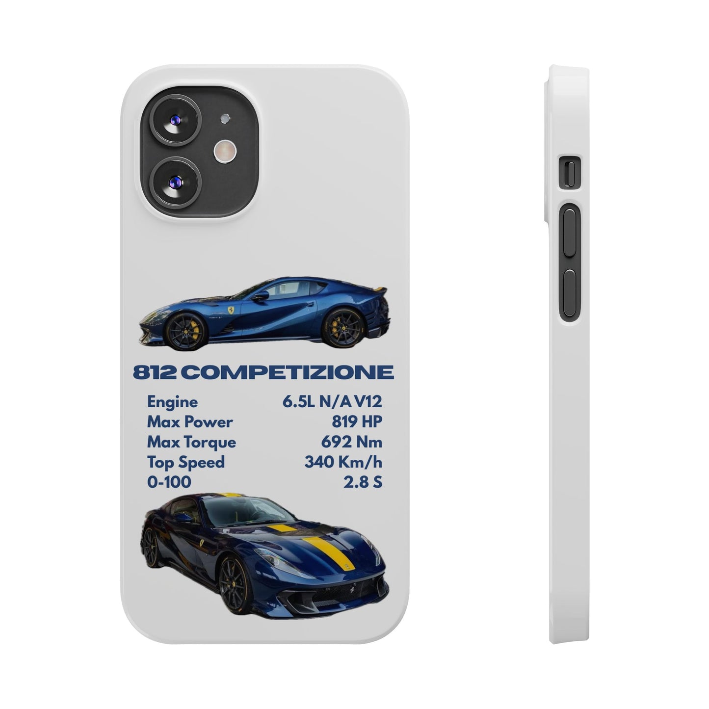 Blue Ferrari 812 Competizione Phone Case