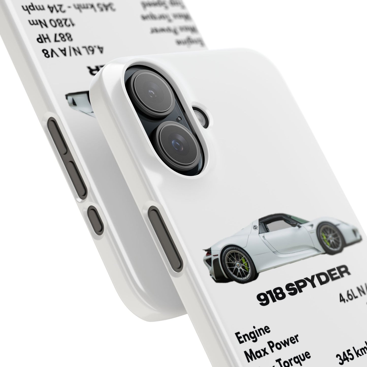 White Porsche 918 Spyder Phone Case
