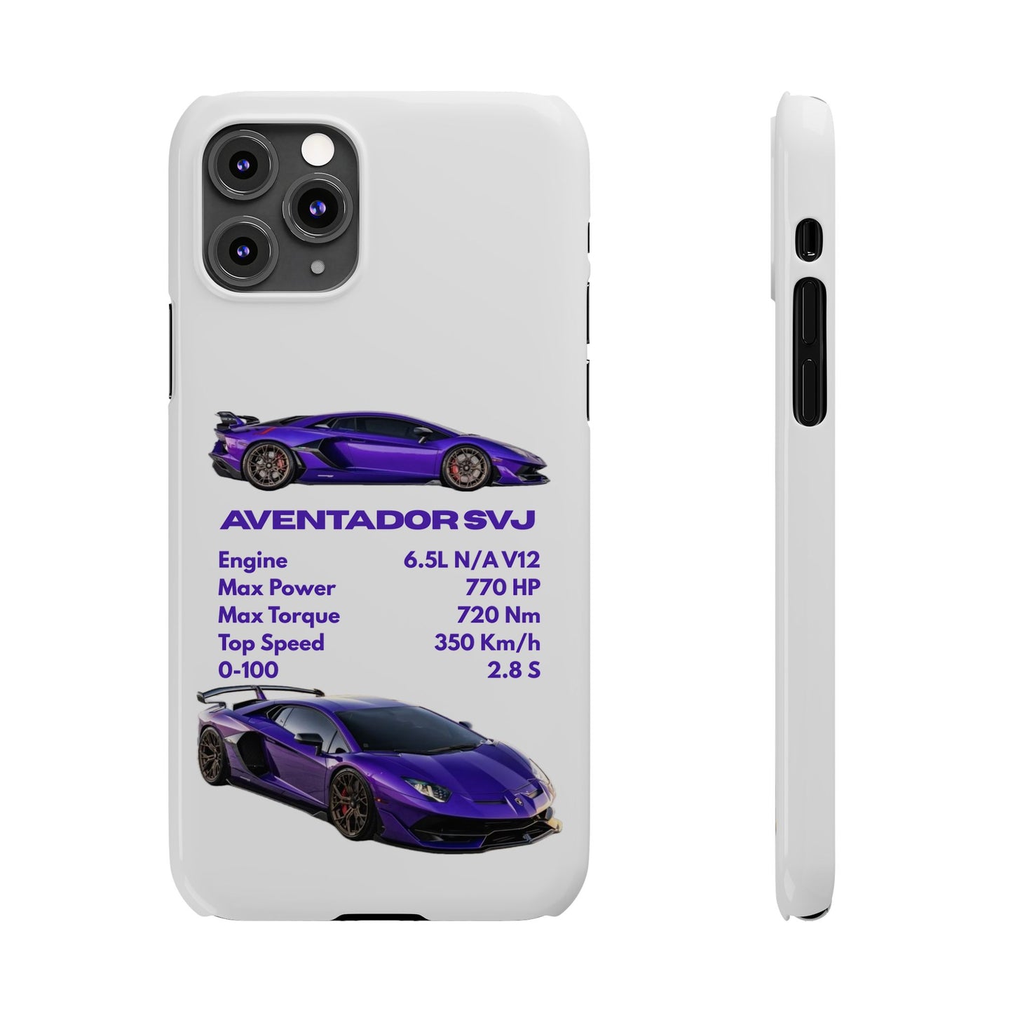 Purple Lamborghini Aventador SVJ Phone Case