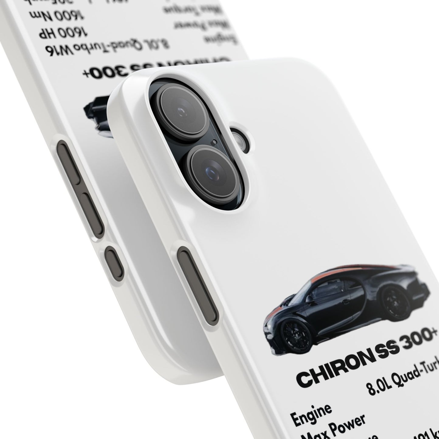 Black Bugatti Chiron Super Sport 300+ Phone Case