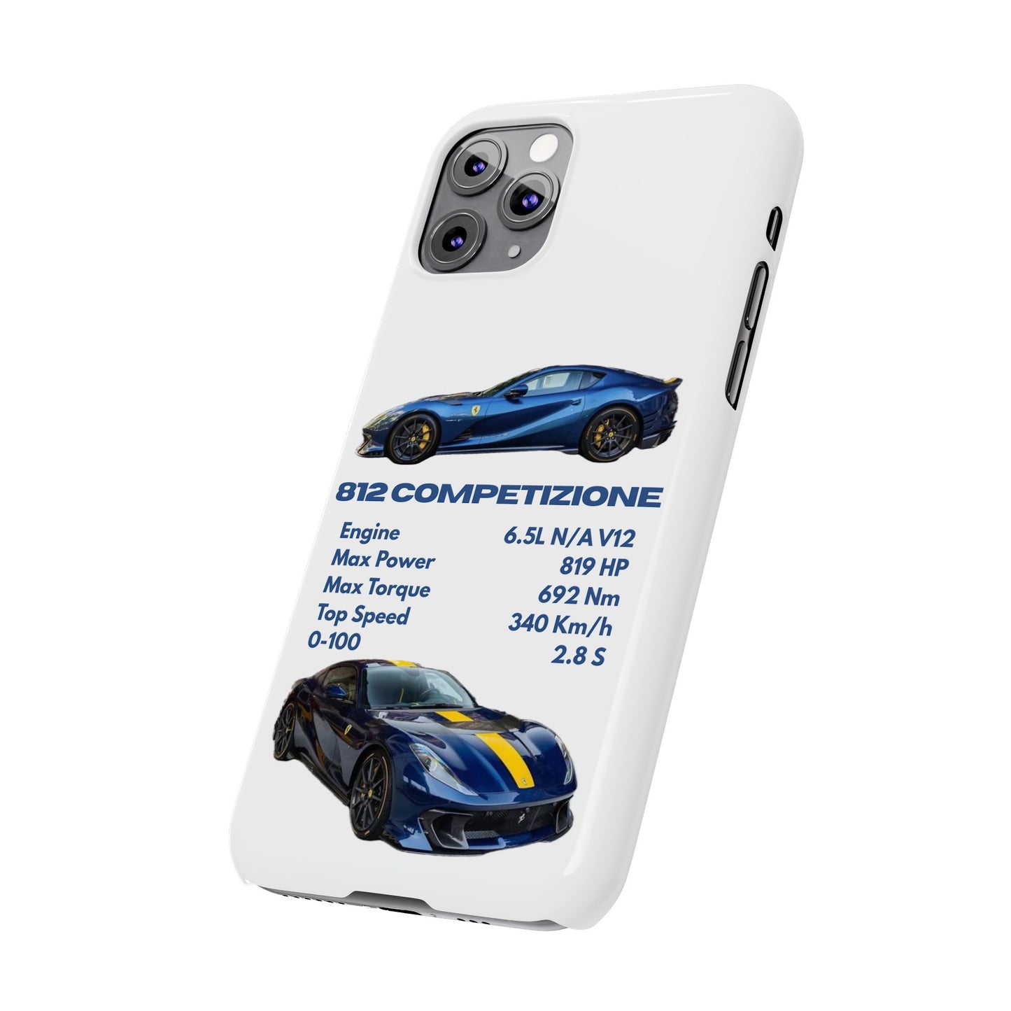 Blue Ferrari 812 Competizione Phone Case