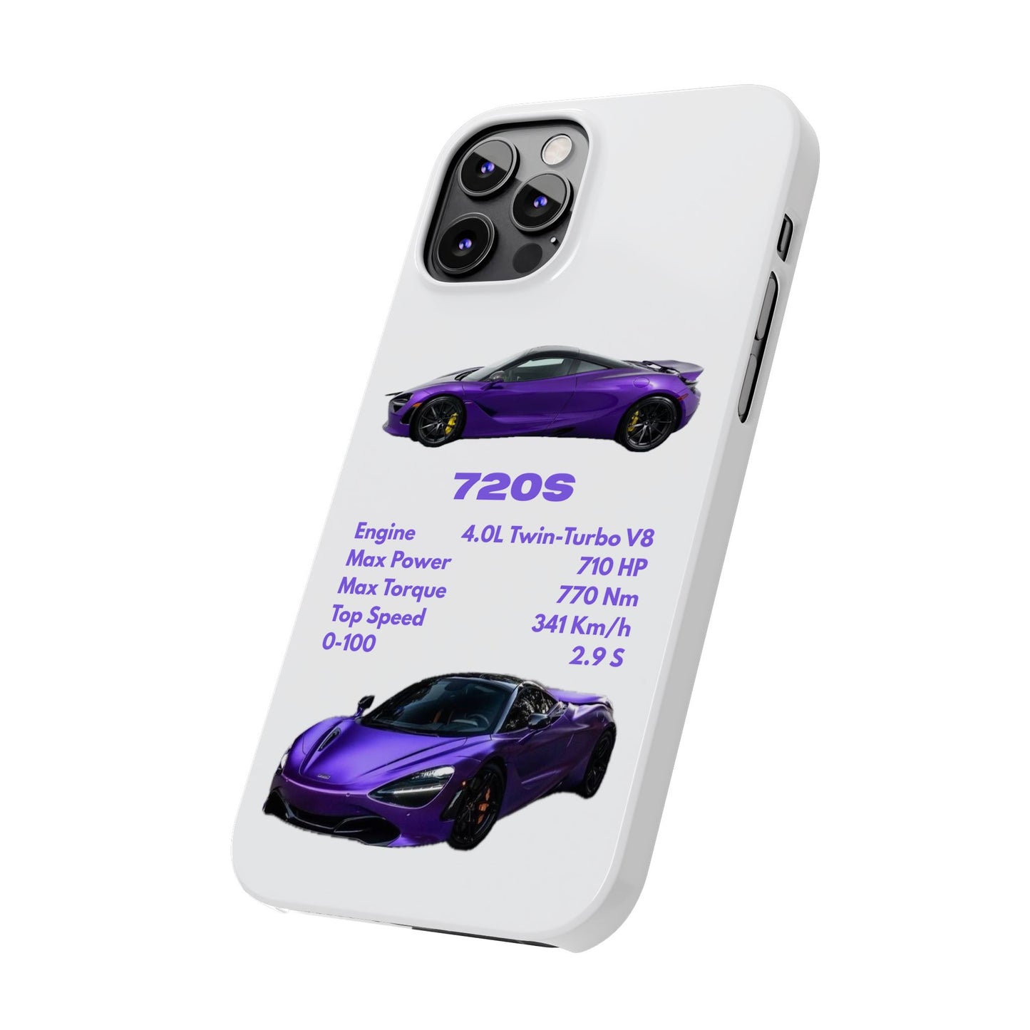 Purple McLaren 720S Phone Case