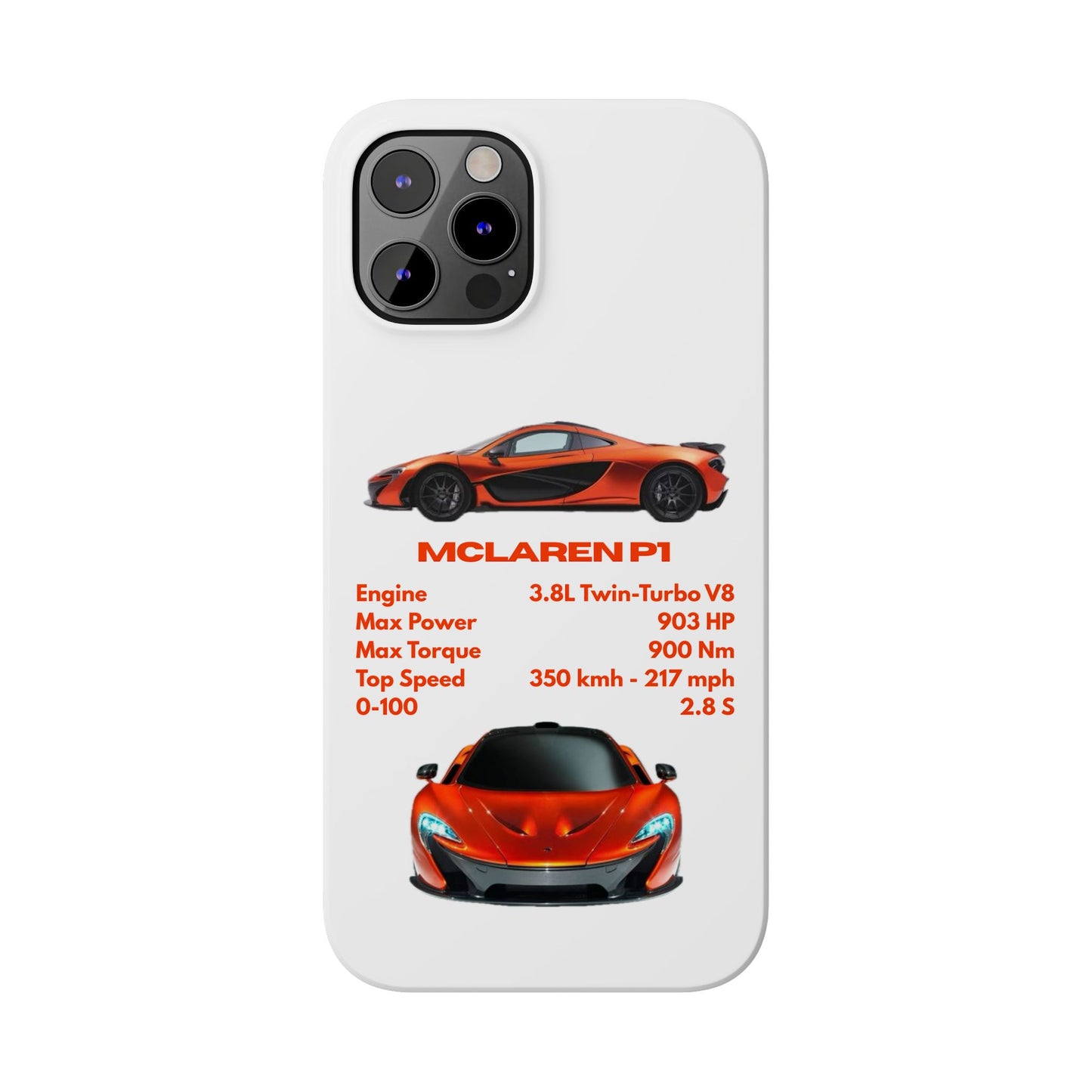 Orange McLaren P1 Phone Case
