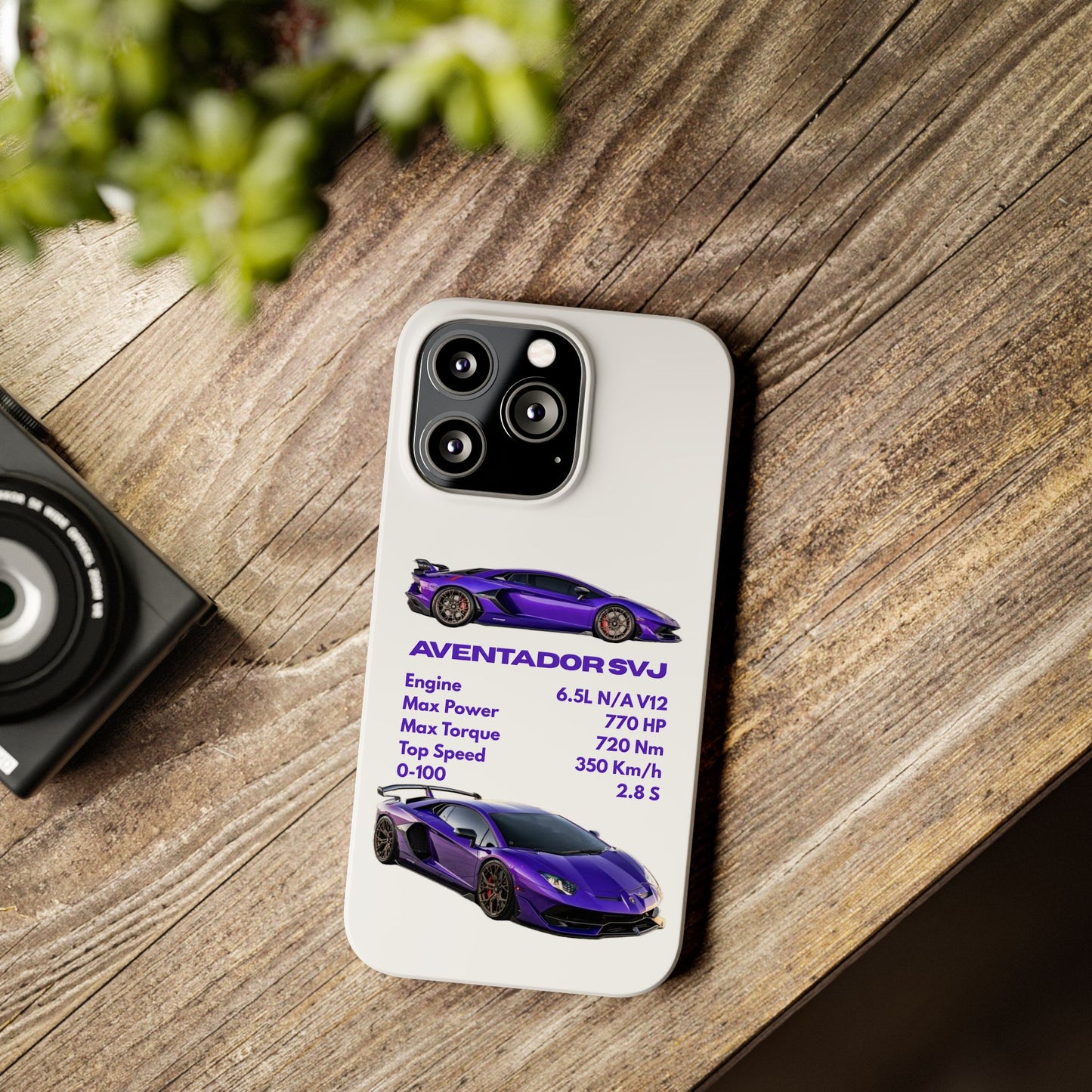 Purple Lamborghini Aventador SVJ Phone Case