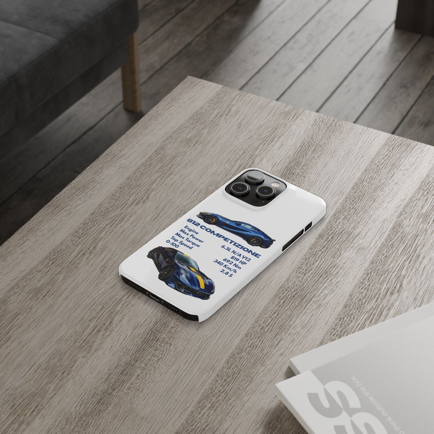 Blue Ferrari 812 Competizione Phone Case