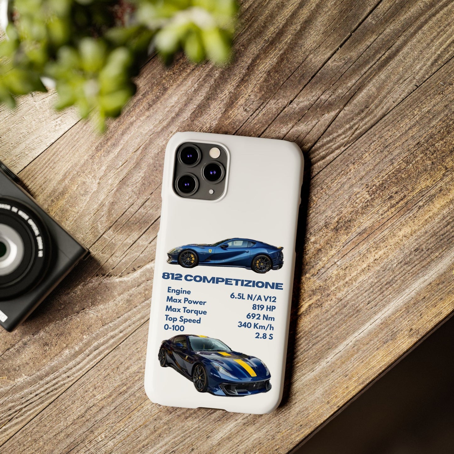 Blue Ferrari 812 Competizione Phone Case