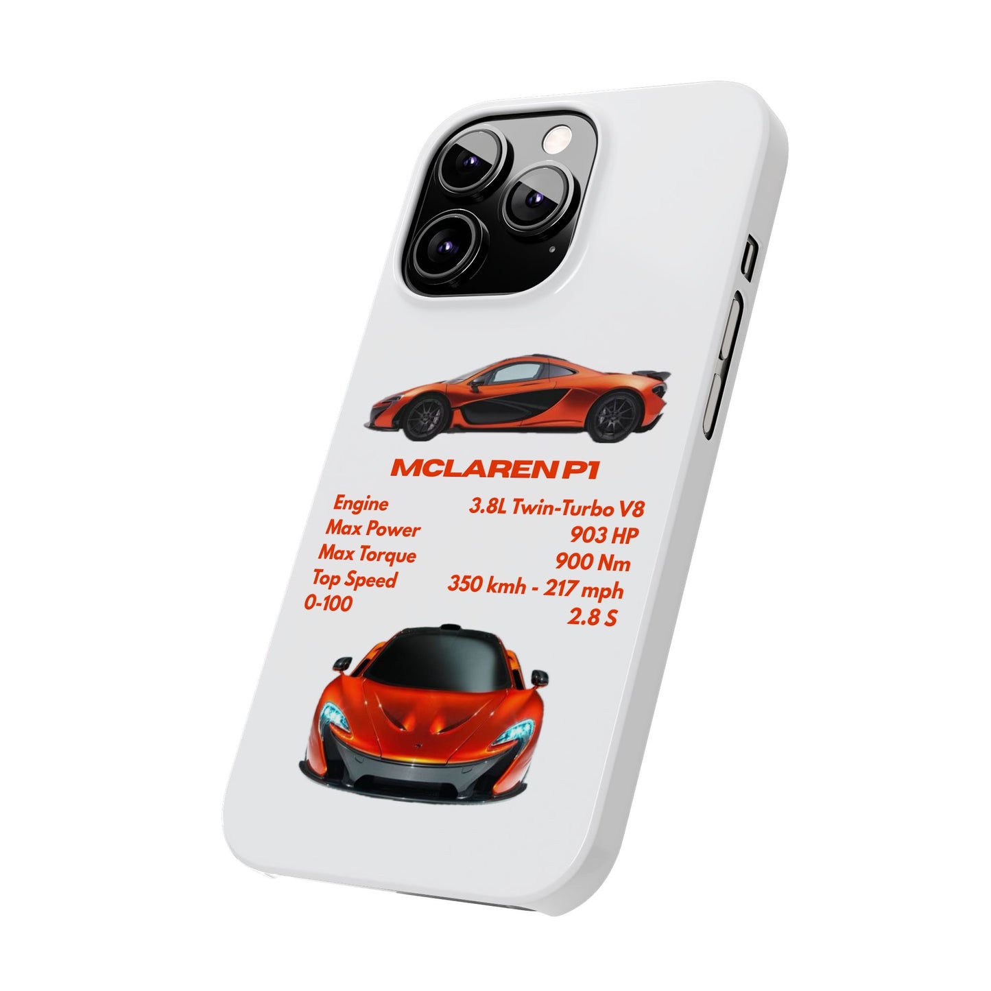Orange McLaren P1 Phone Case